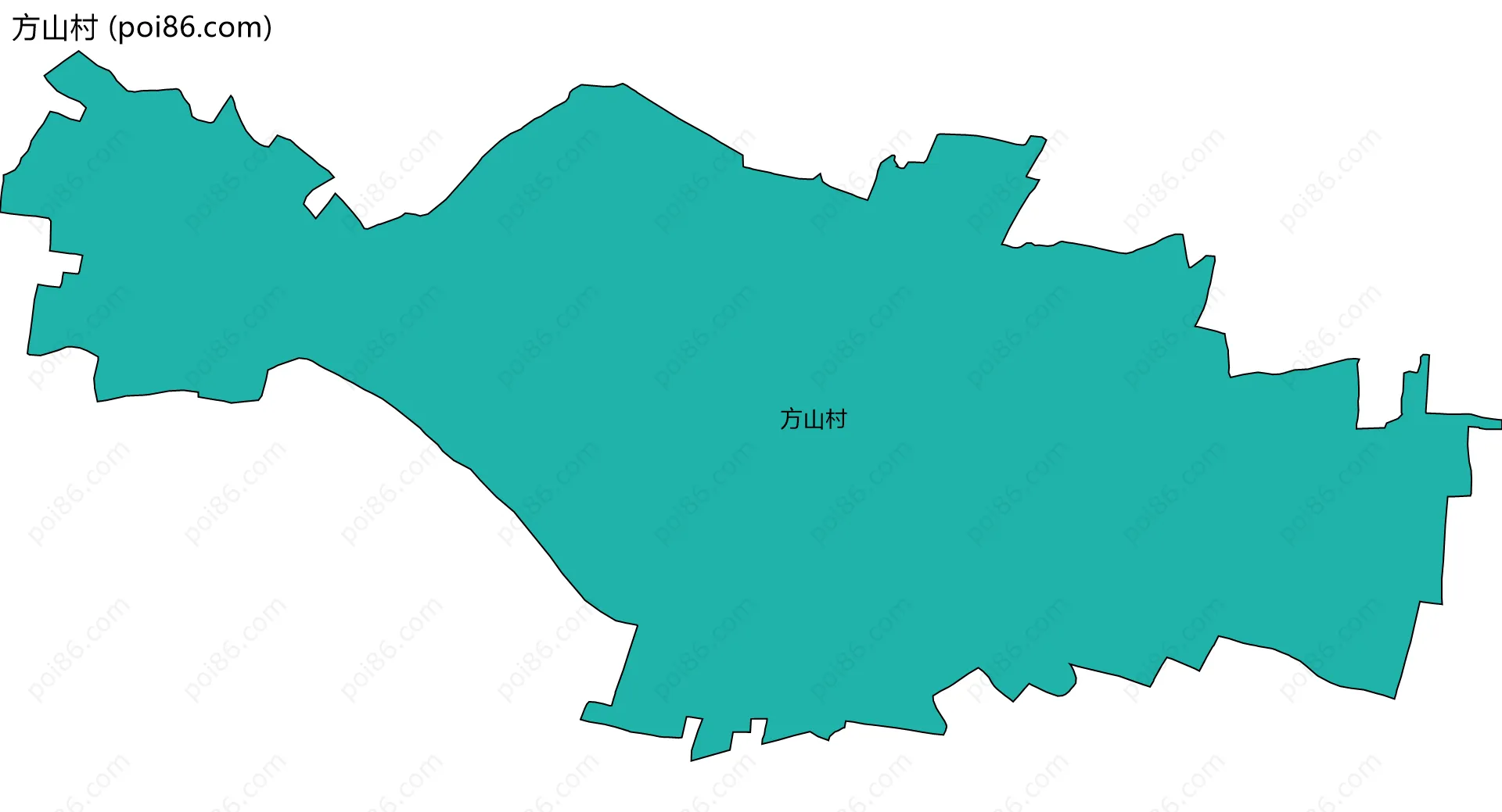 方山村边界地图