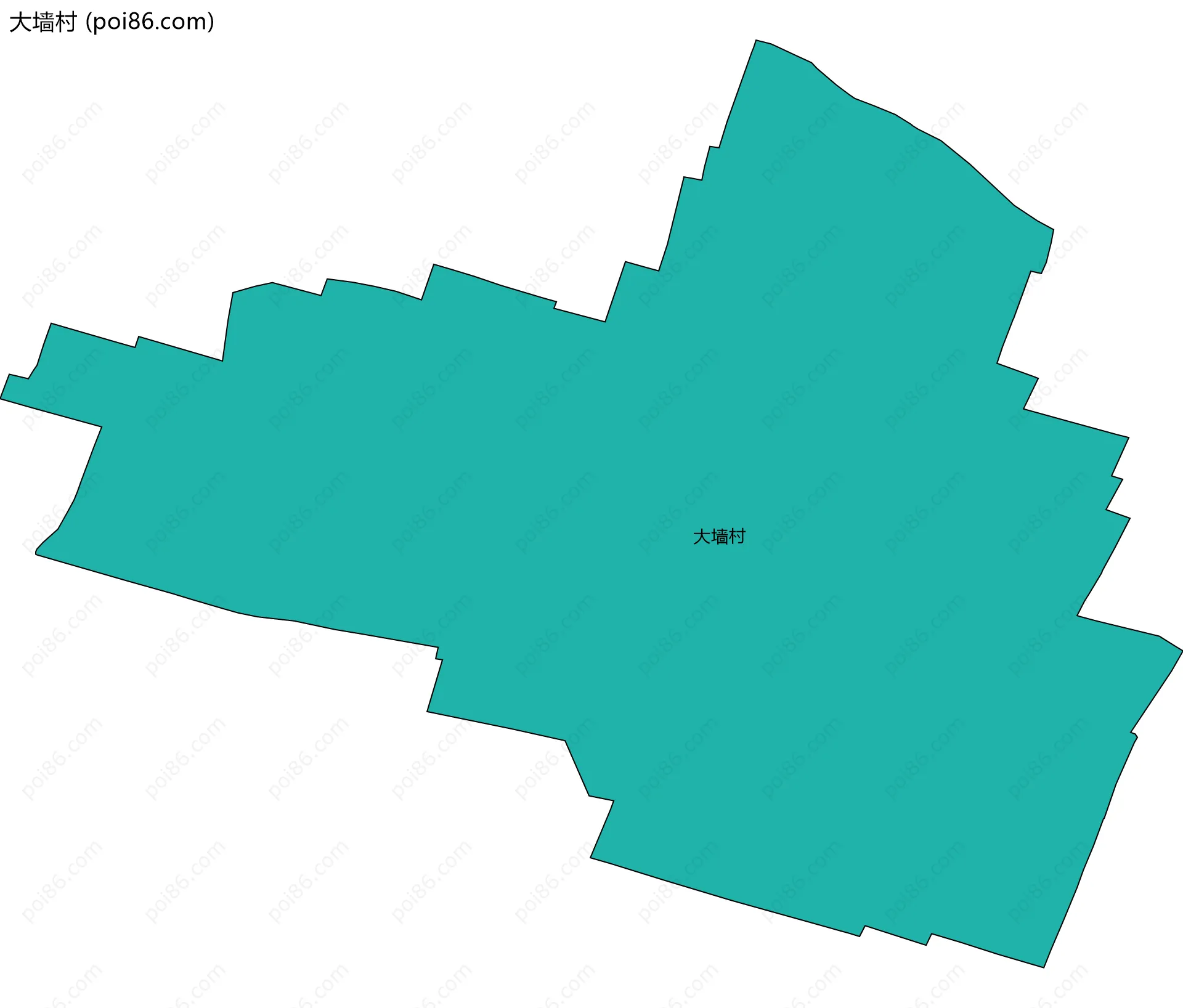 大墙村边界地图