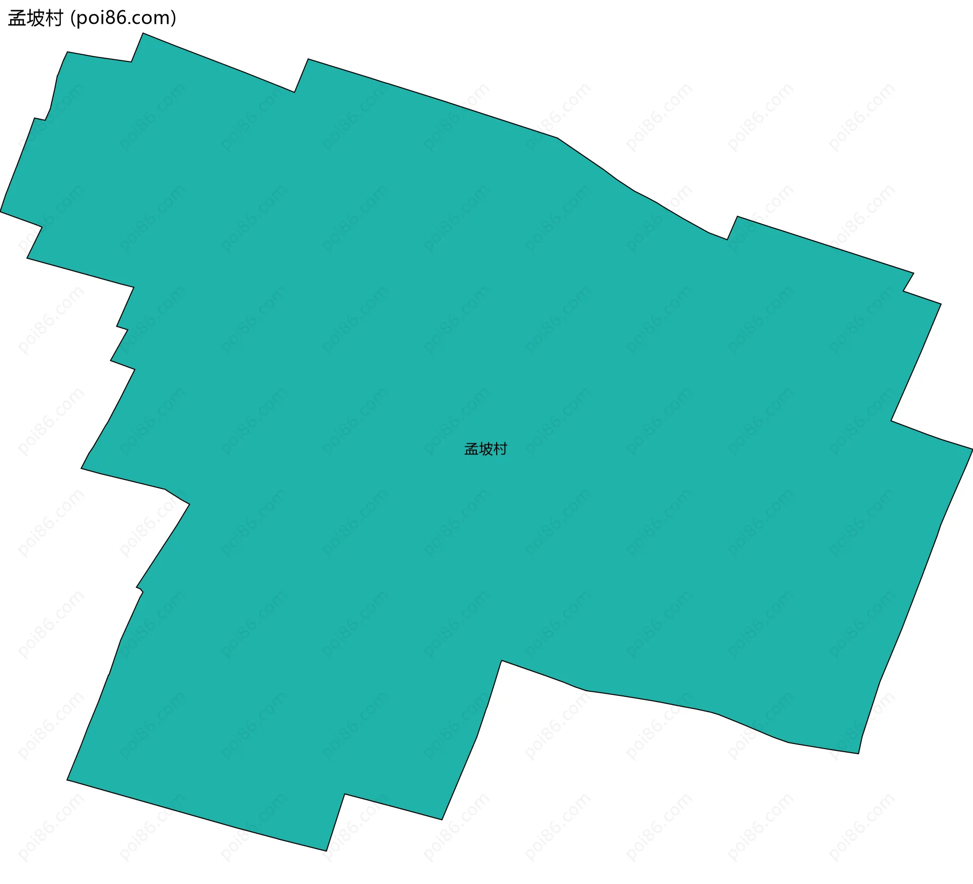 孟坡村边界地图
