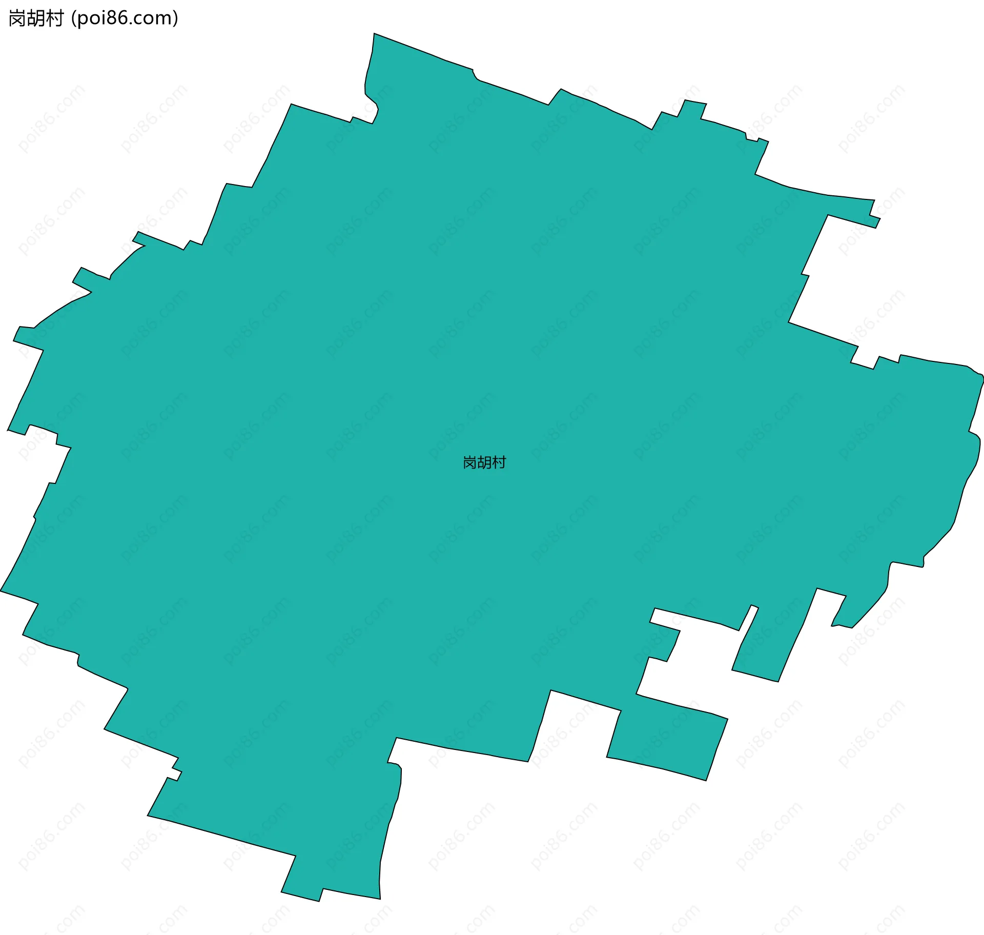 岗胡村边界地图