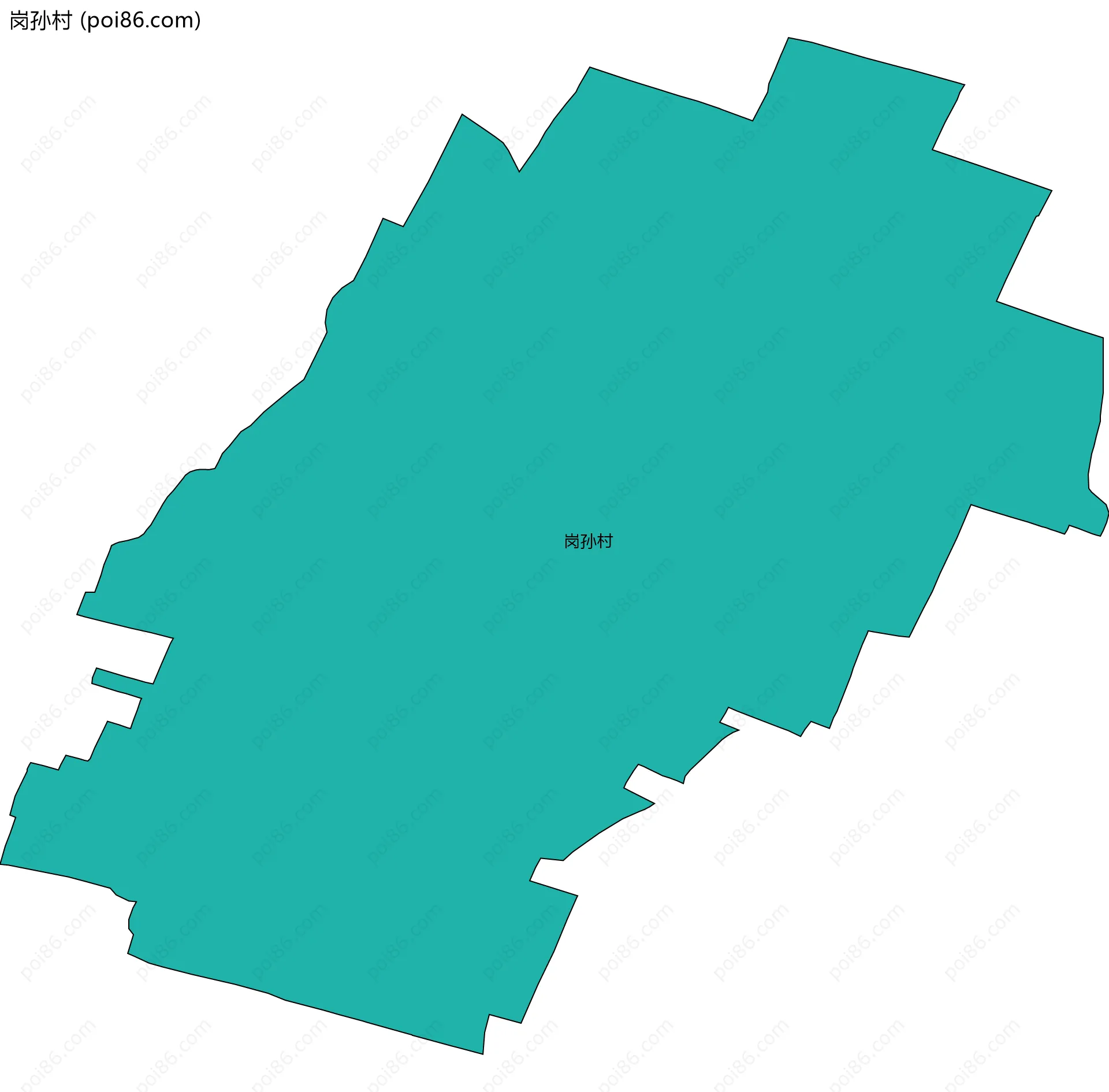岗孙村边界地图