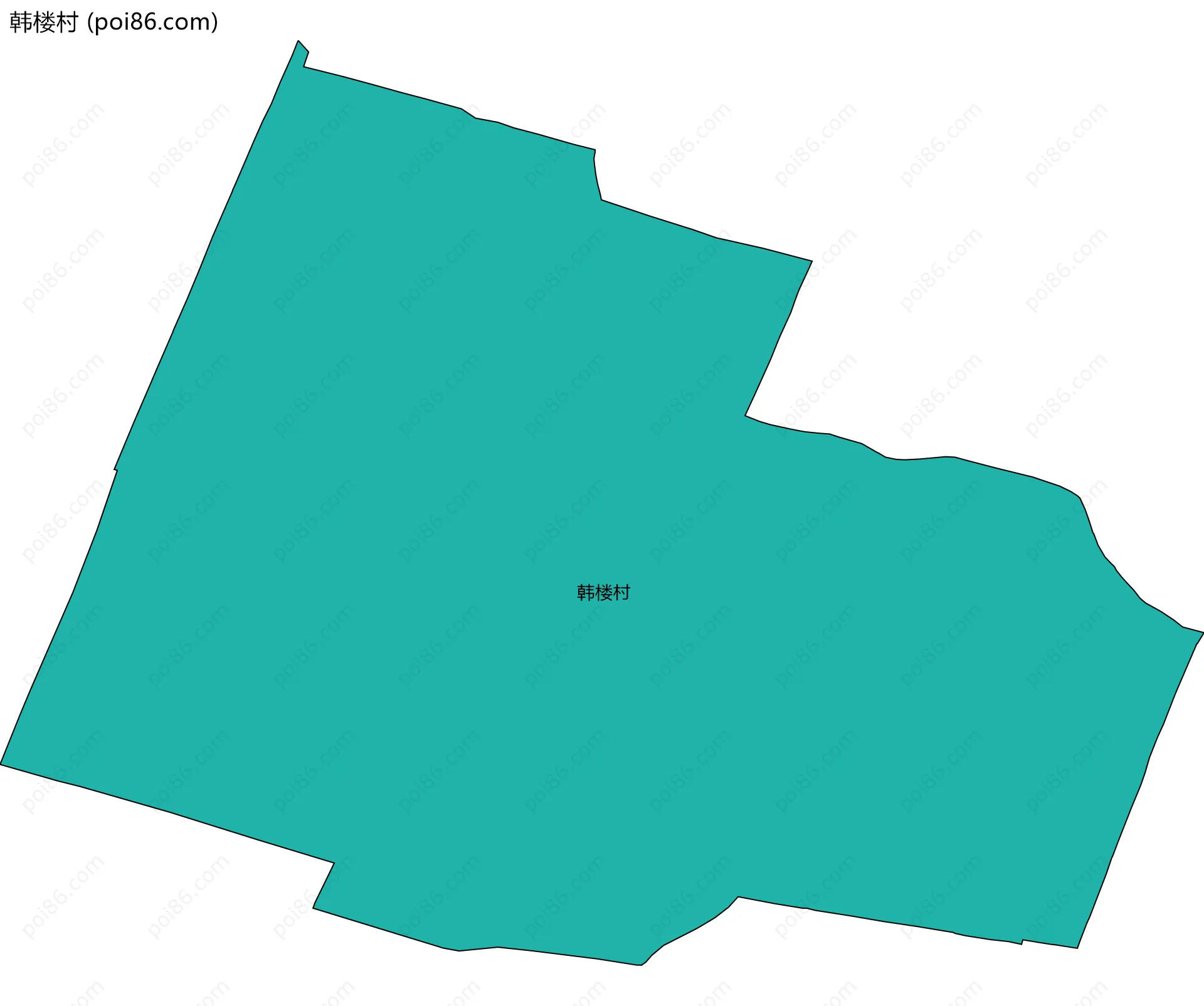 韩楼村边界地图
