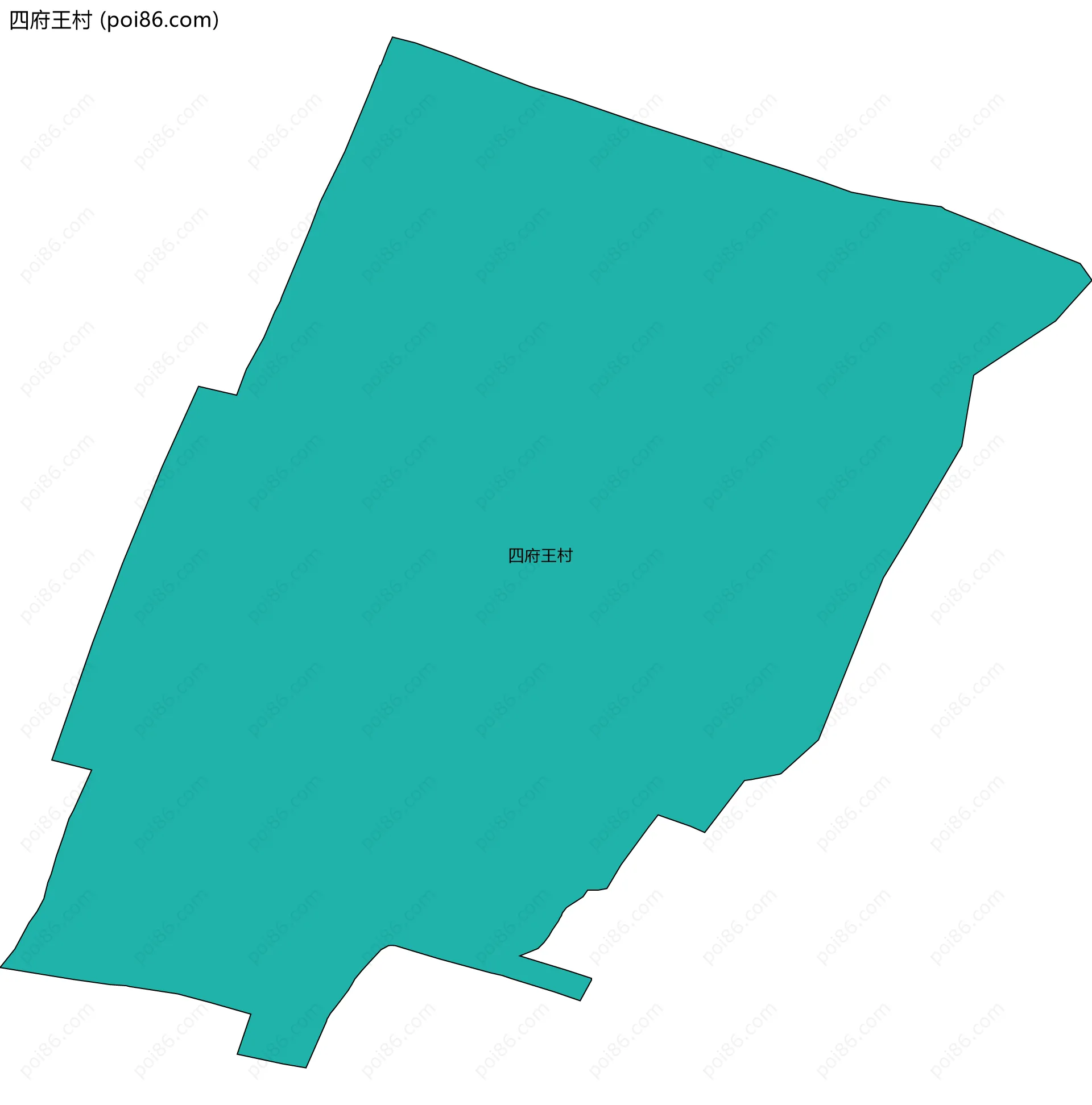 四府王村边界地图