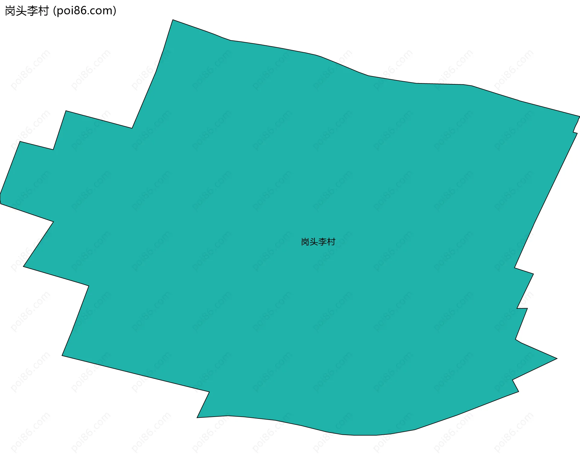 岗头李村边界地图