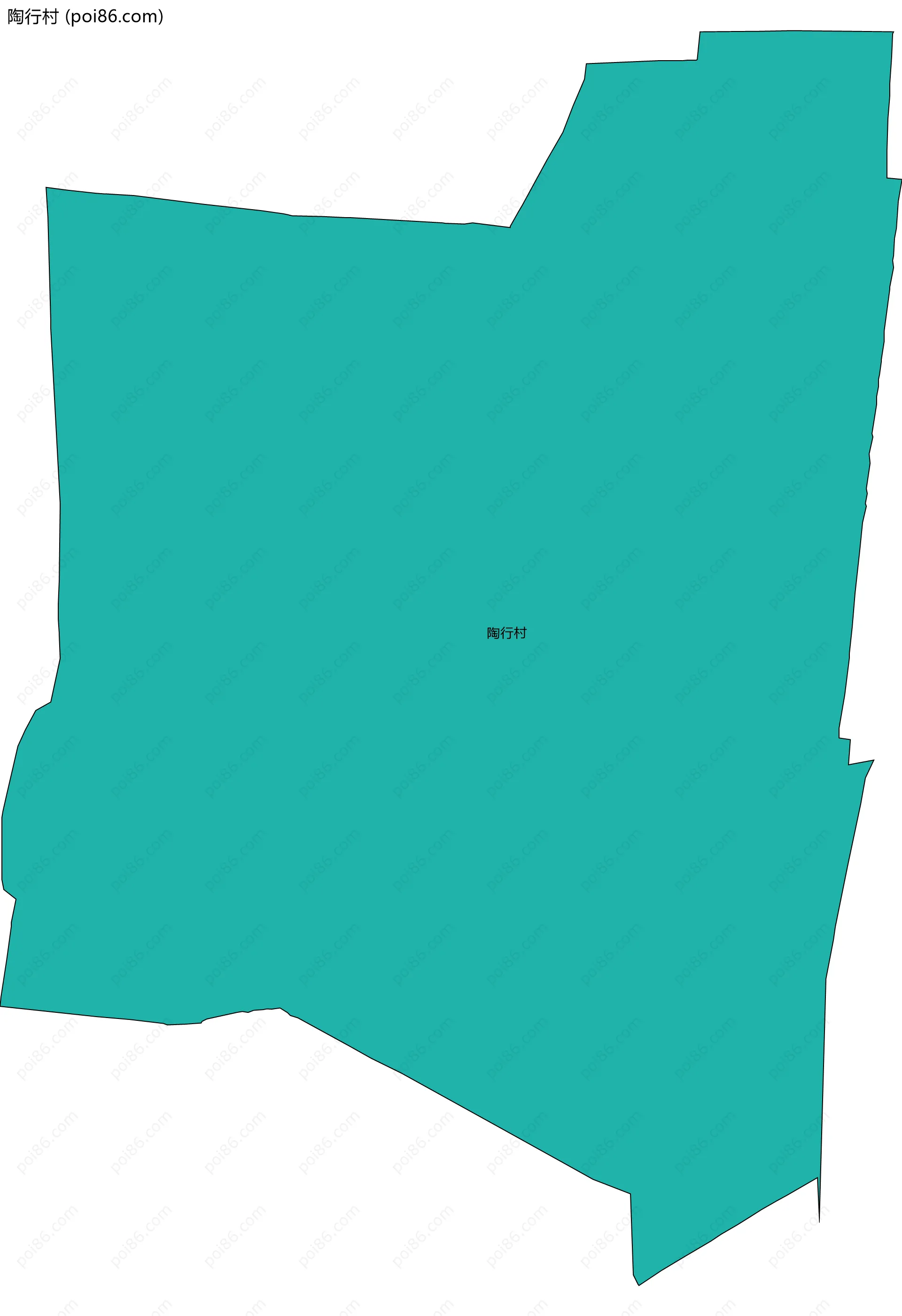 陶行村边界地图