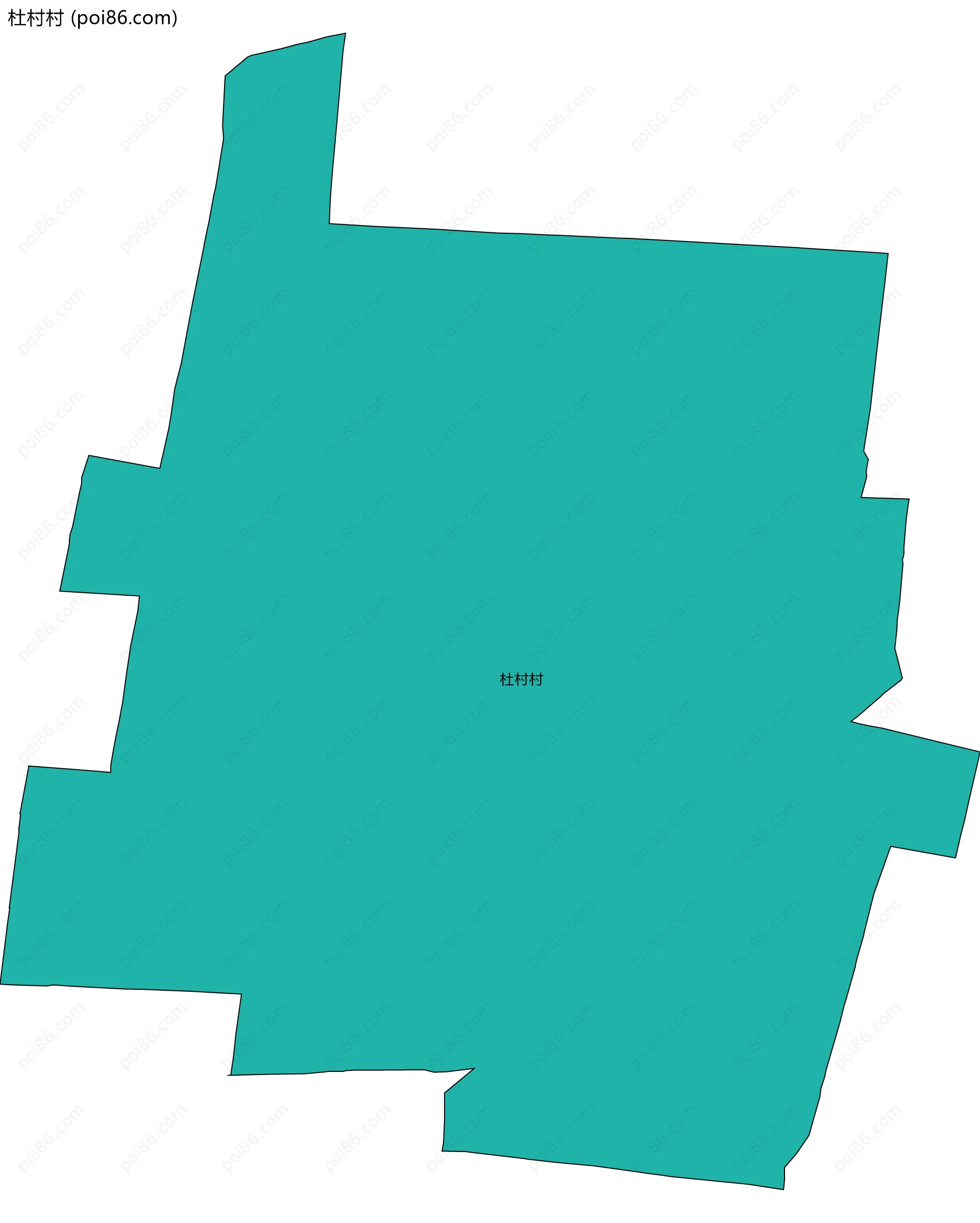 杜村村边界地图