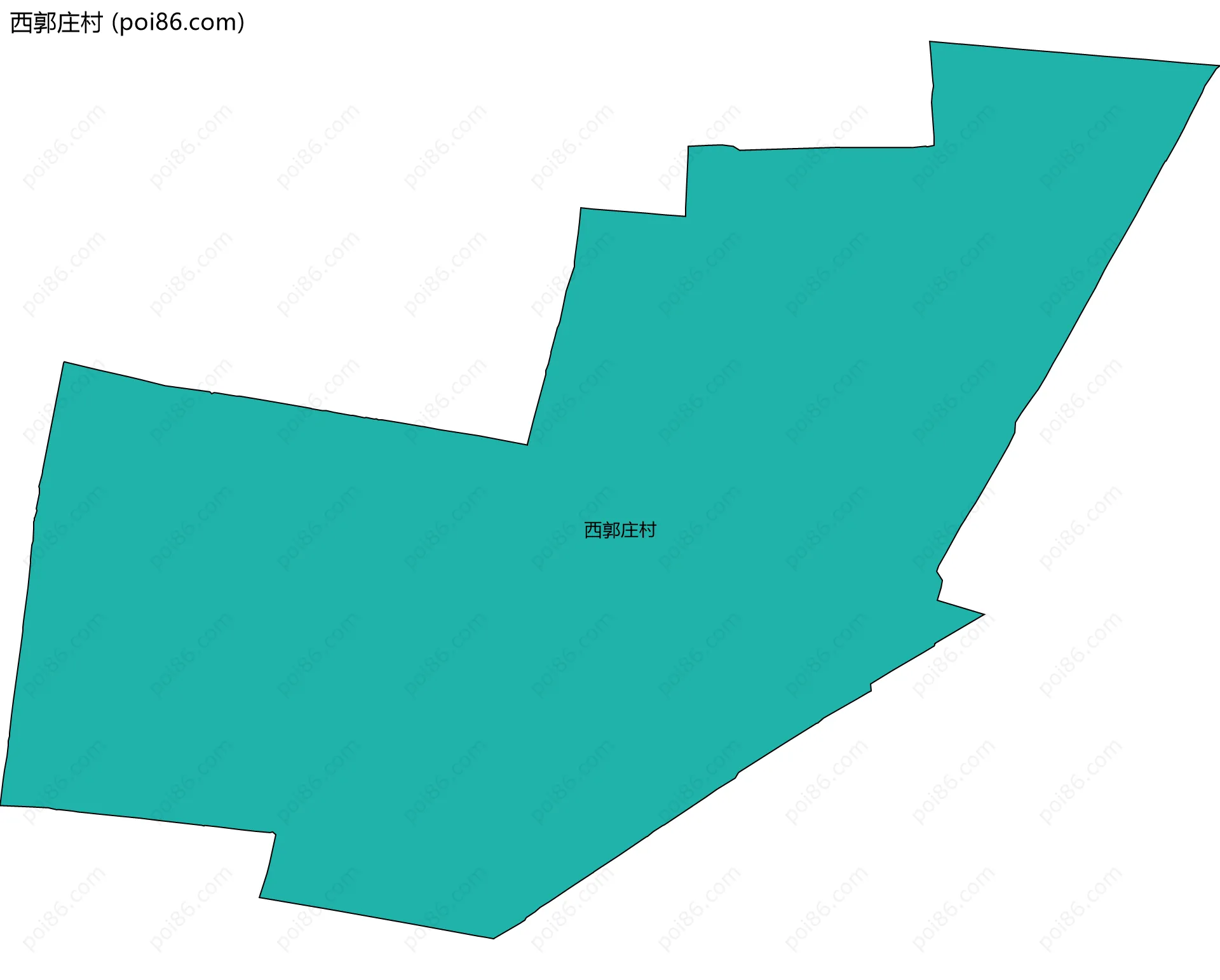 西郭庄村边界地图