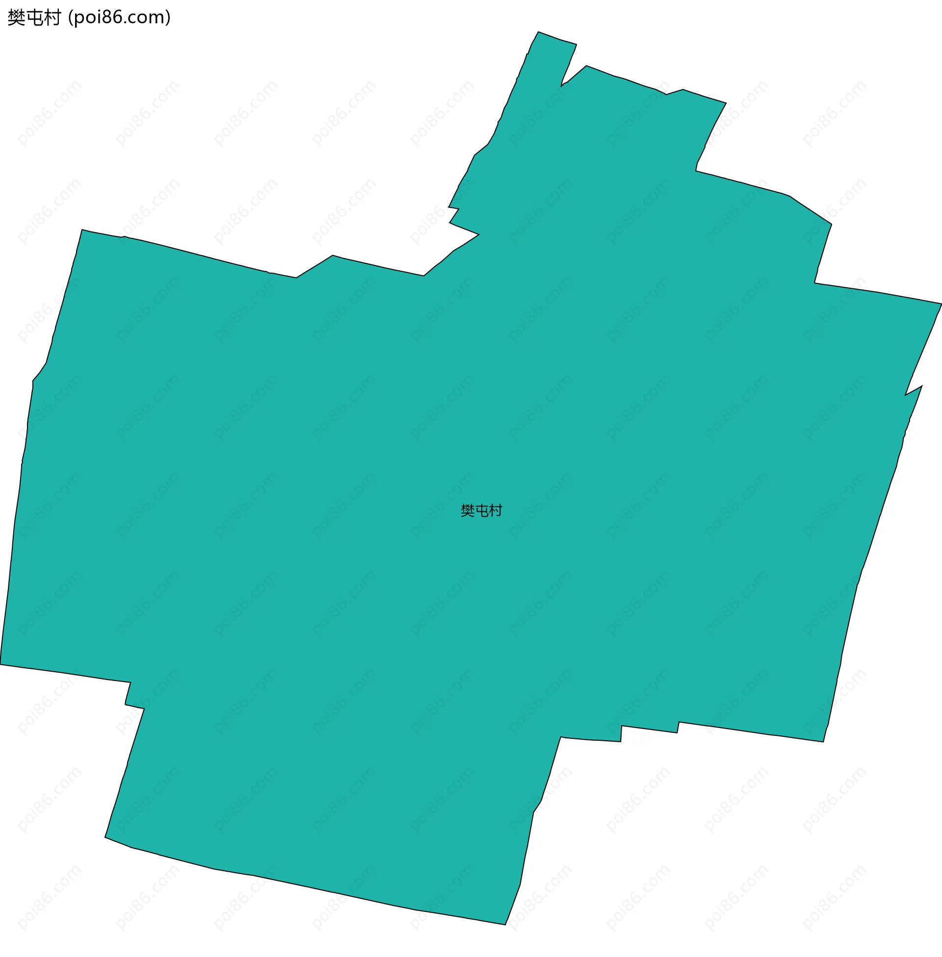 樊屯村边界地图