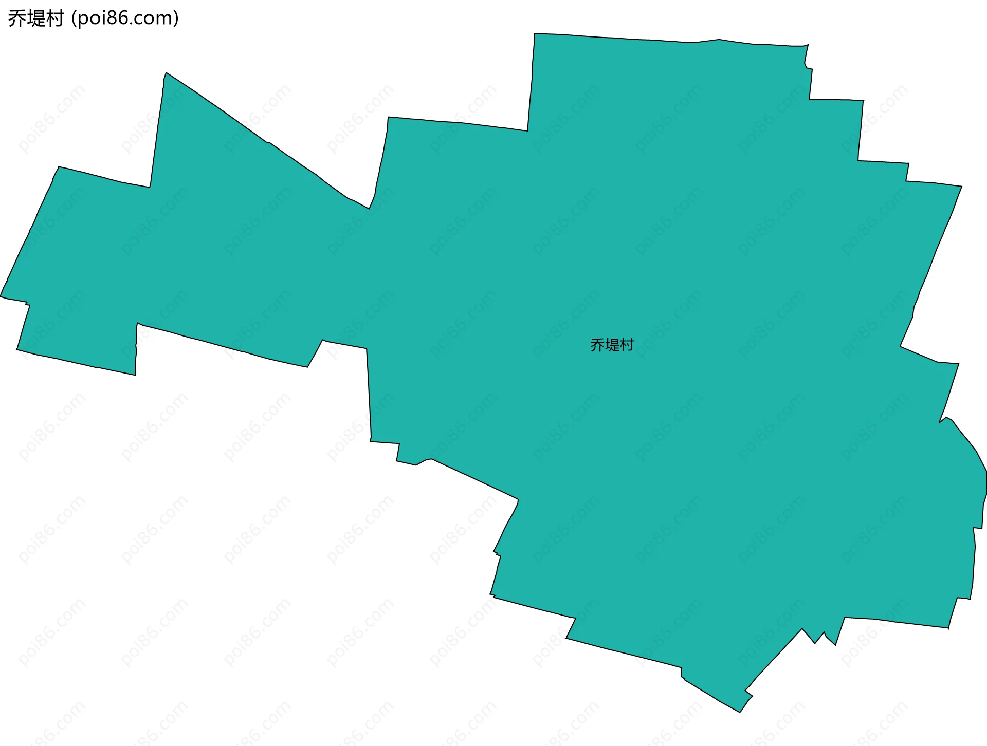 乔堤村边界地图