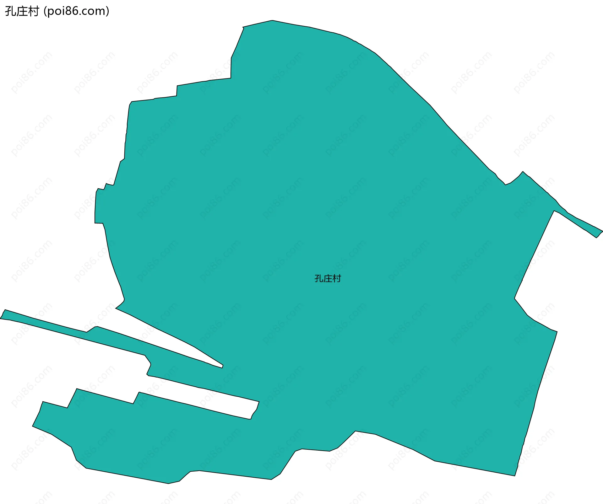 孔庄村边界地图