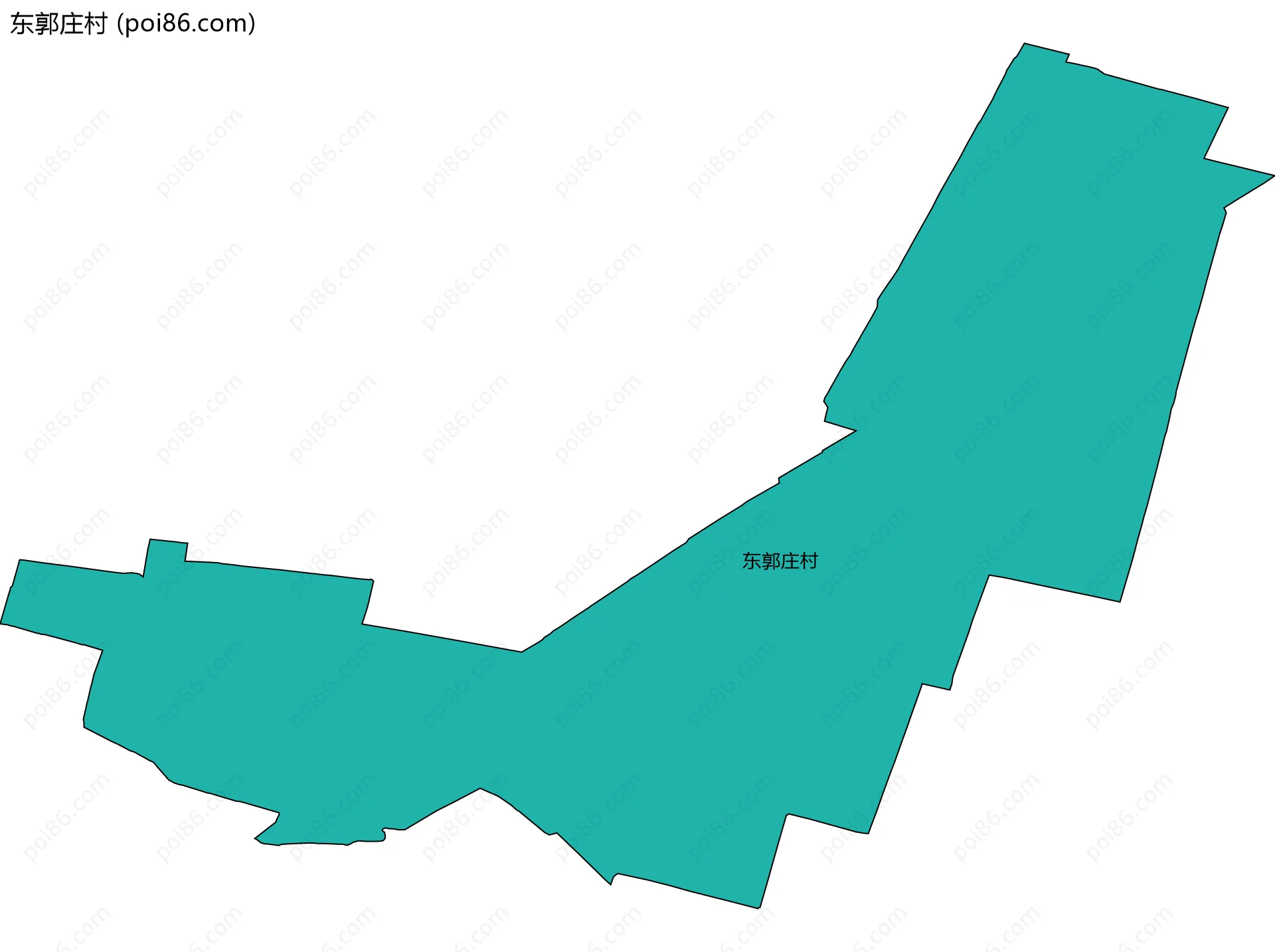 东郭庄村边界地图