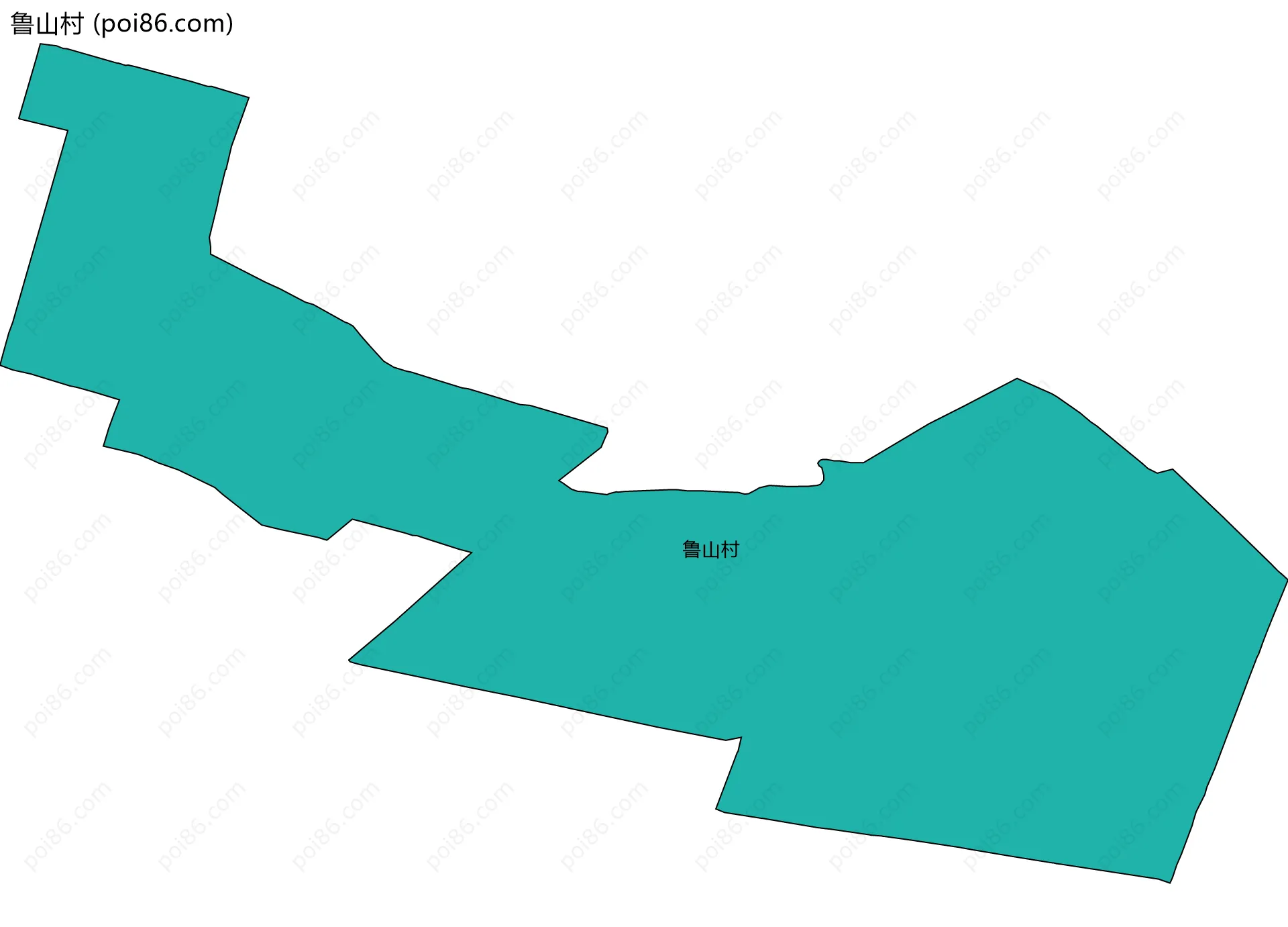鲁山村边界地图