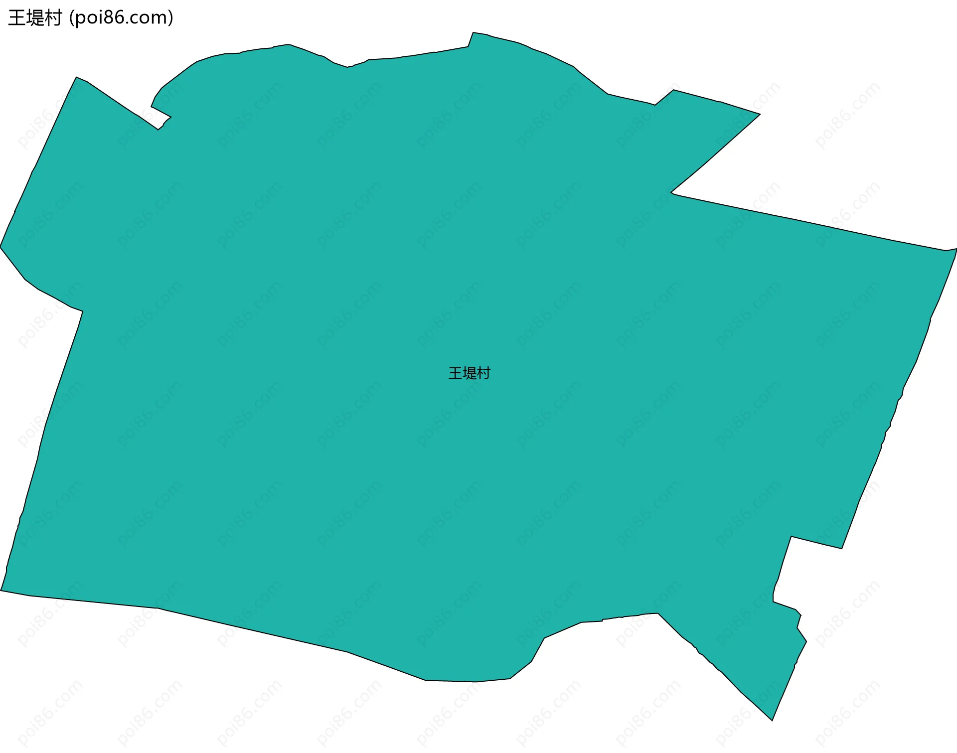 王堤村边界地图