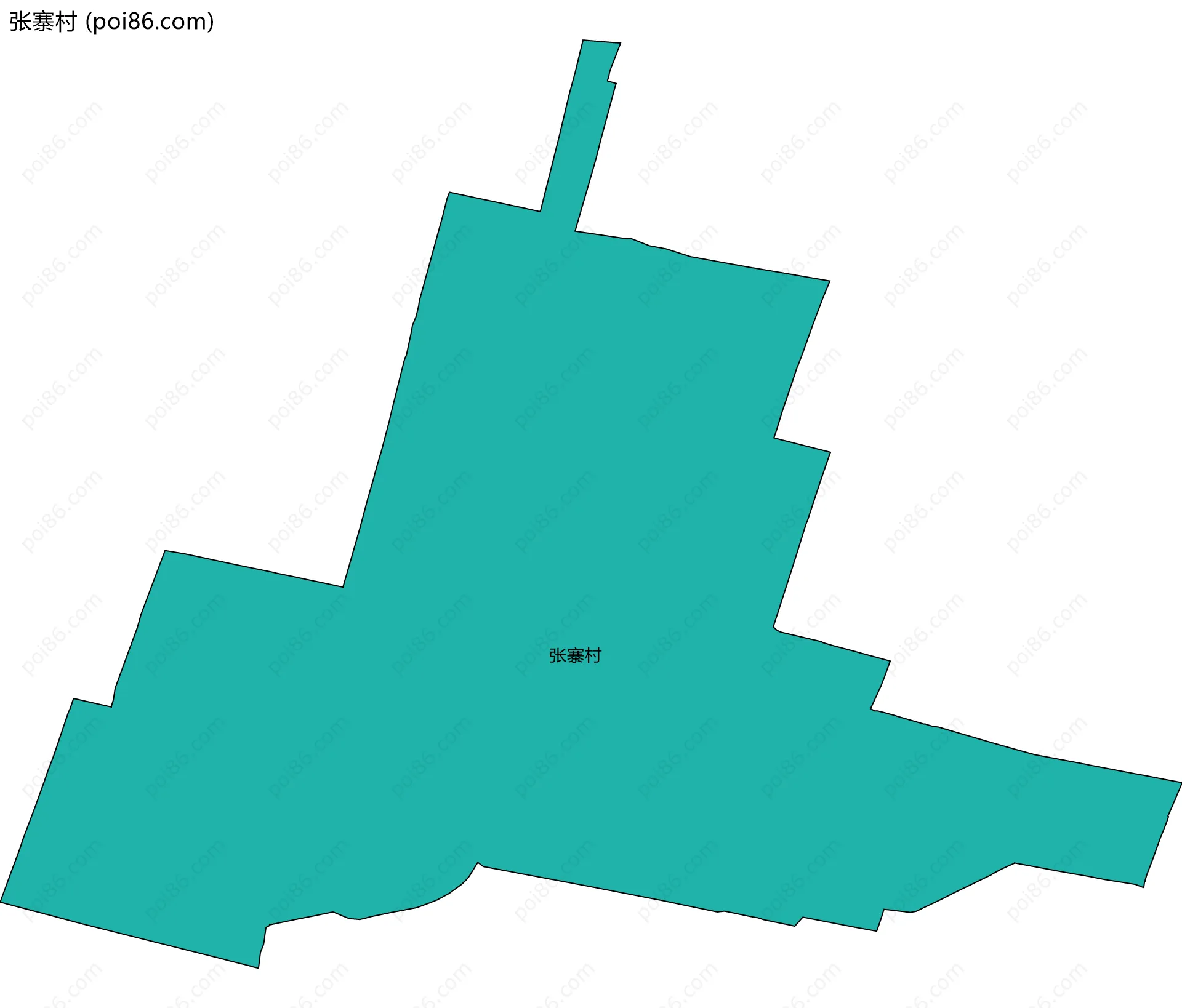 张寨村边界地图