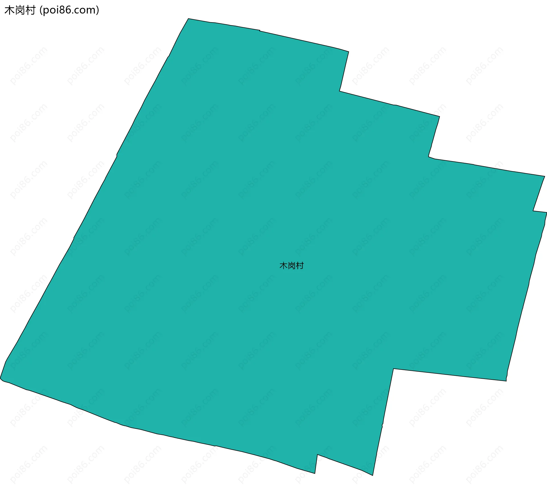 木岗村边界地图