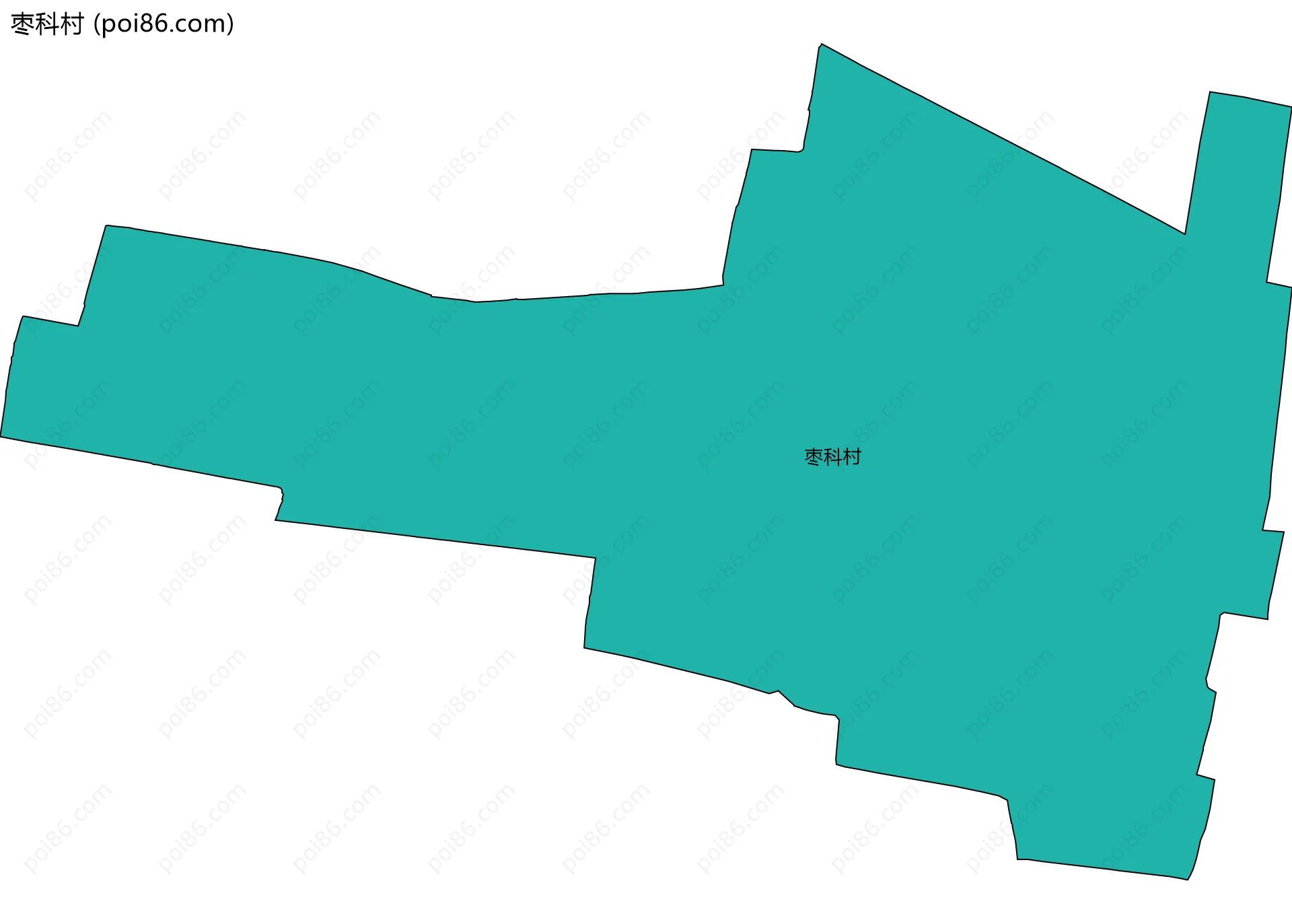 枣科村边界地图