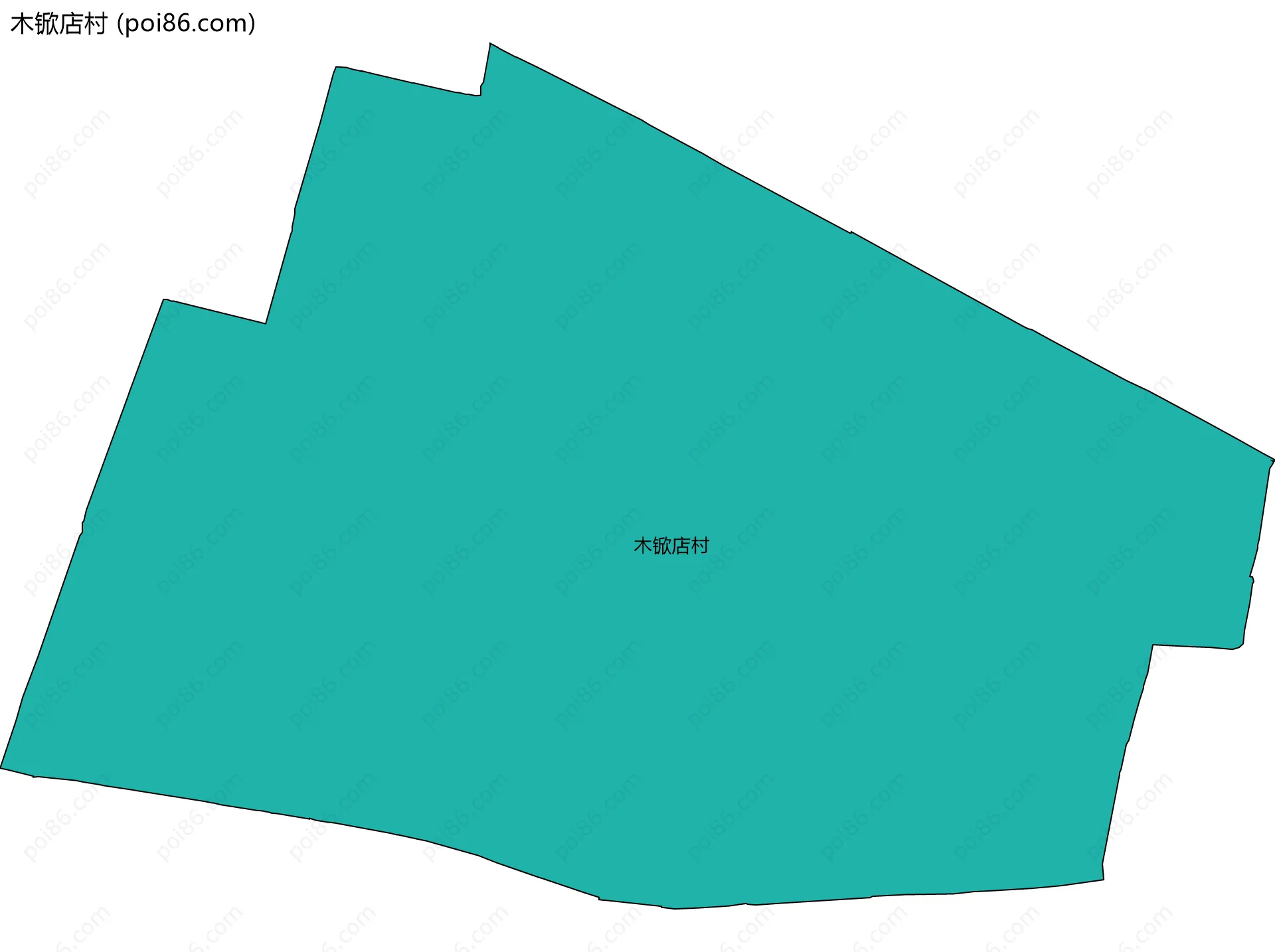木锨店村边界地图