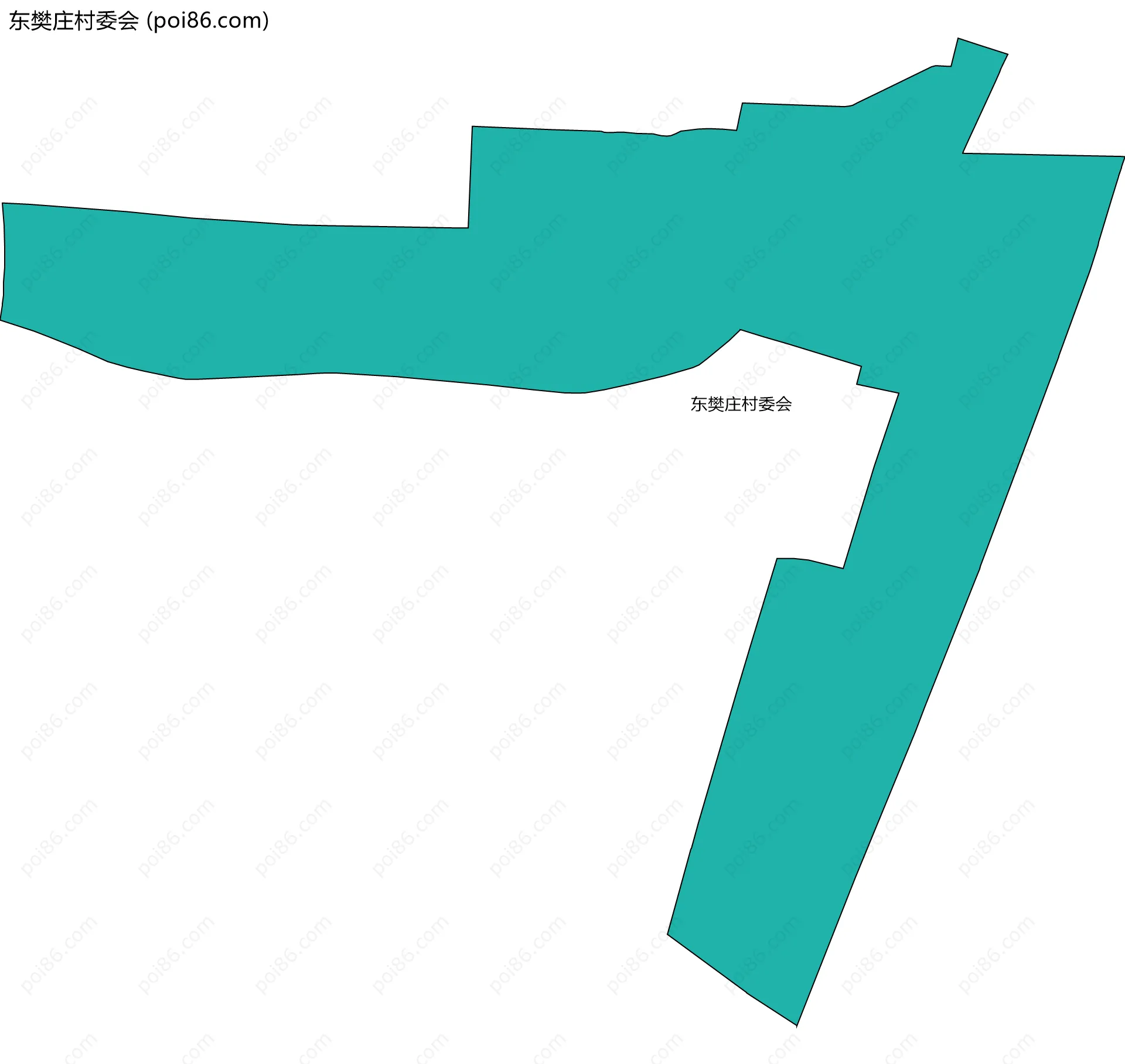 东樊庄村委会边界地图