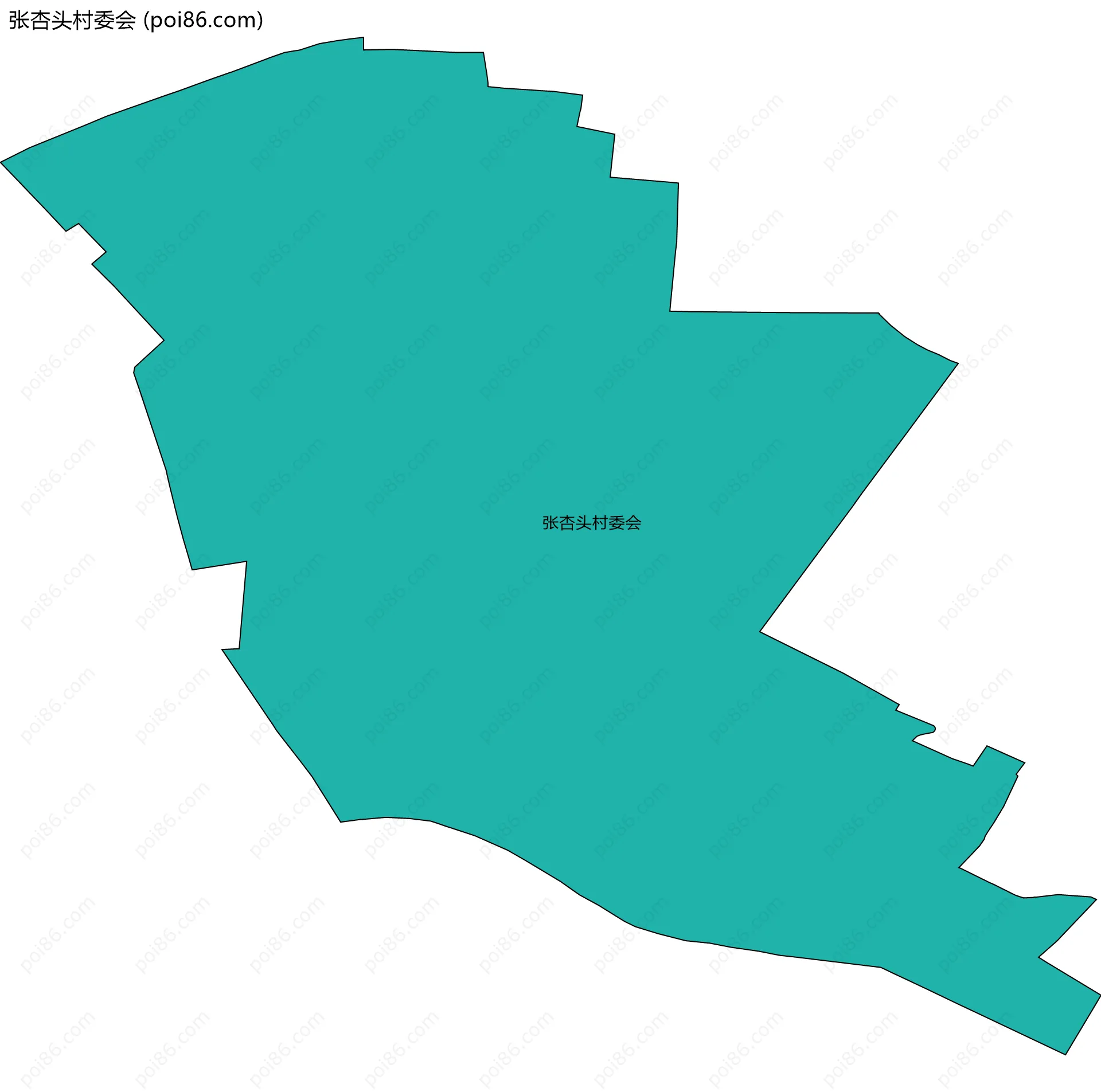 张杏头村委会边界地图