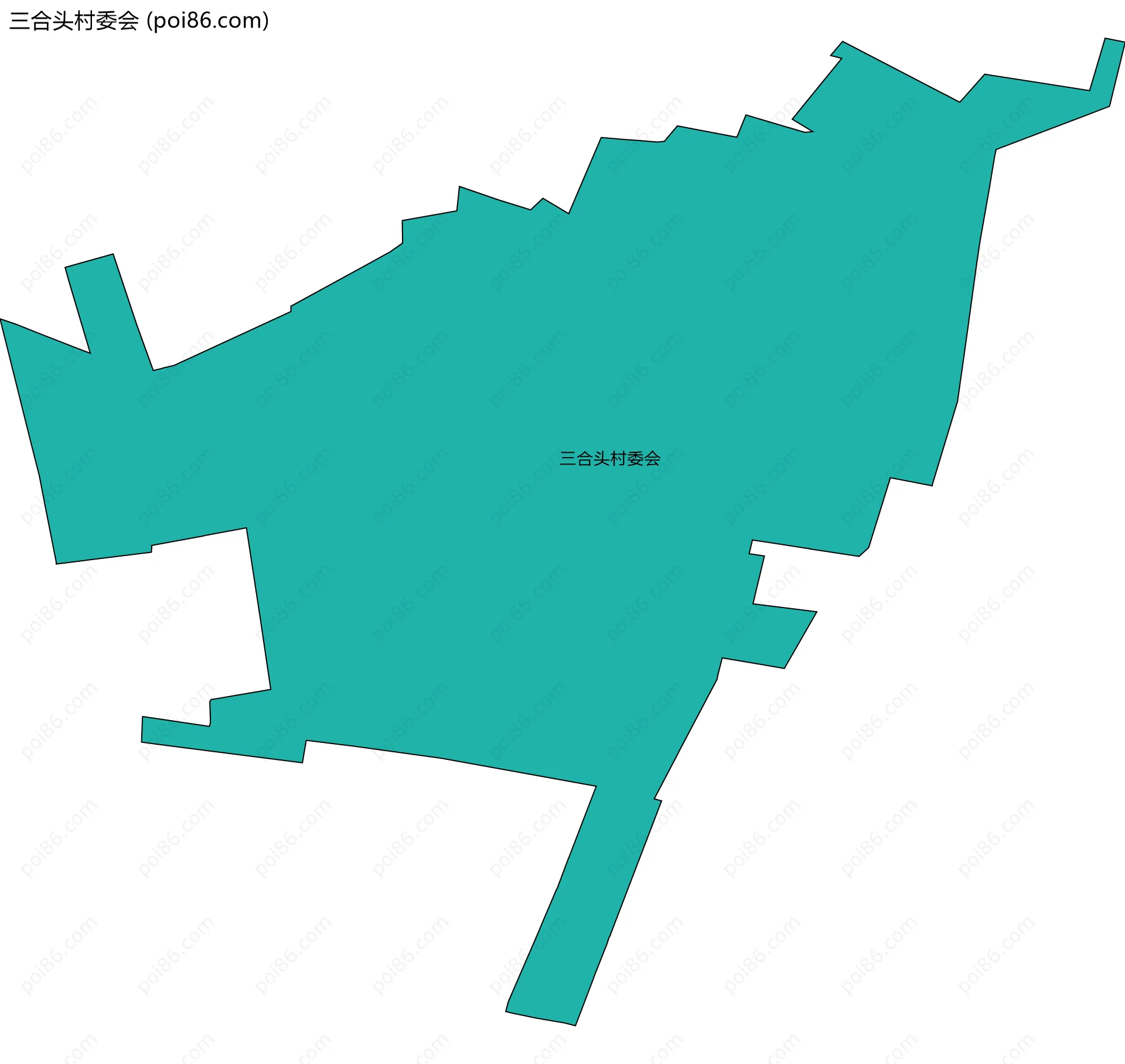 三合头村委会边界地图