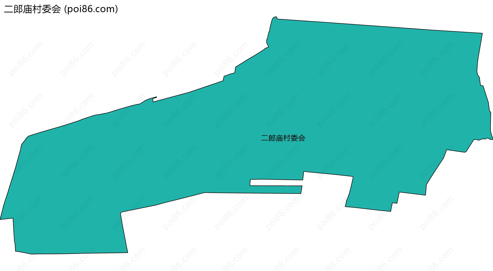 二郎庙村委会边界地图