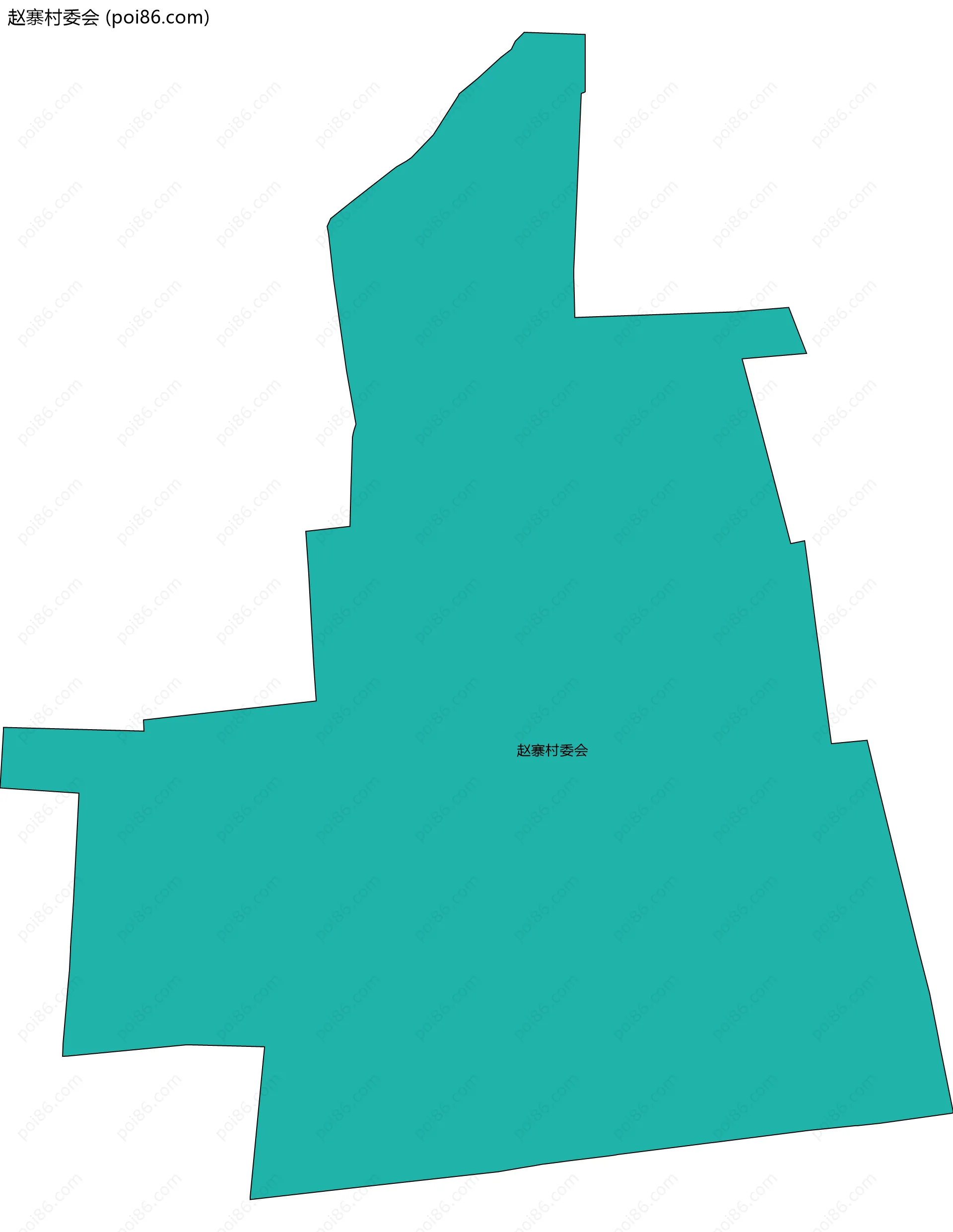 赵寨村委会边界地图