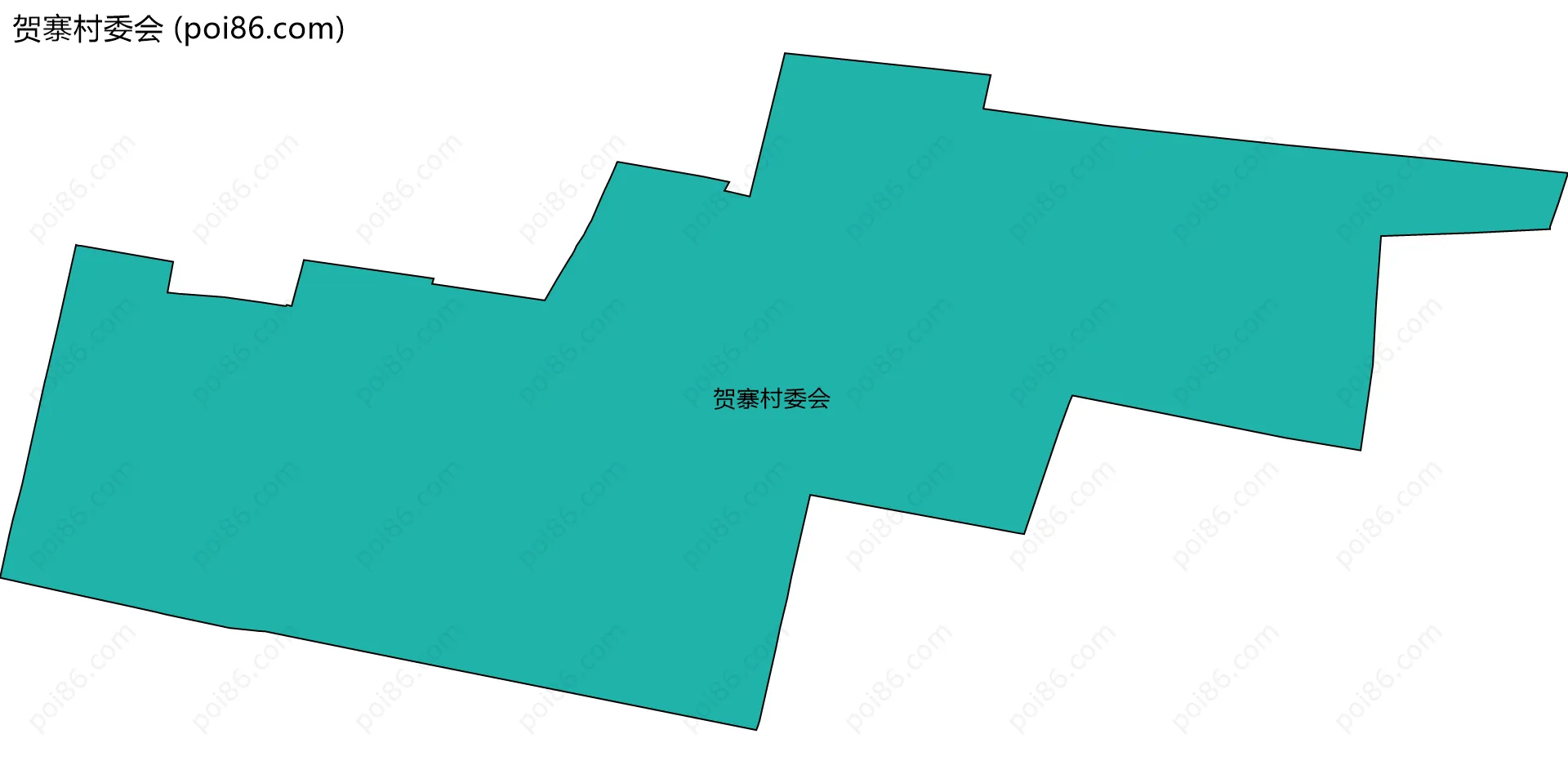 贺寨村委会边界地图