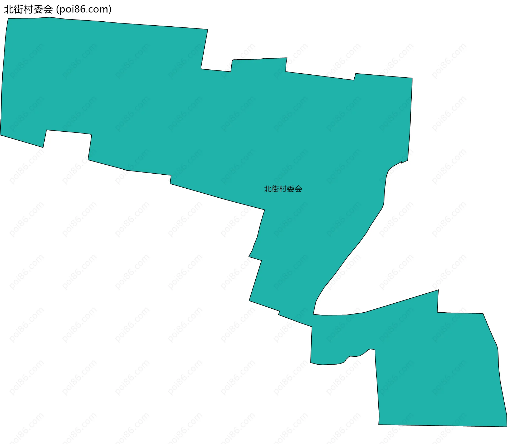 北街村委会边界地图