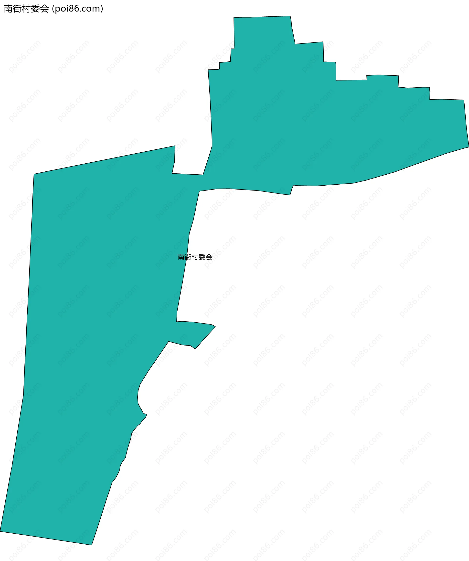 南街村委会边界地图