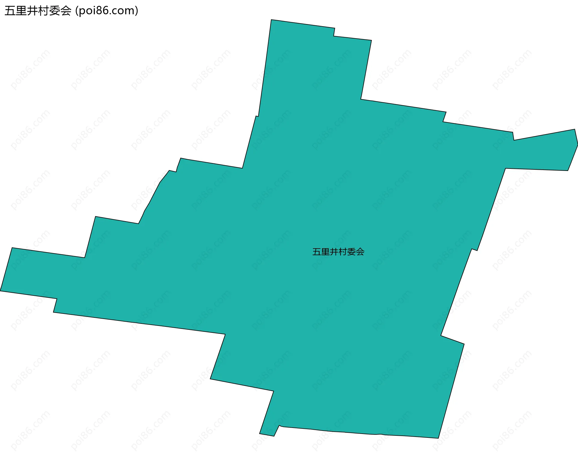 五里井村委会边界地图