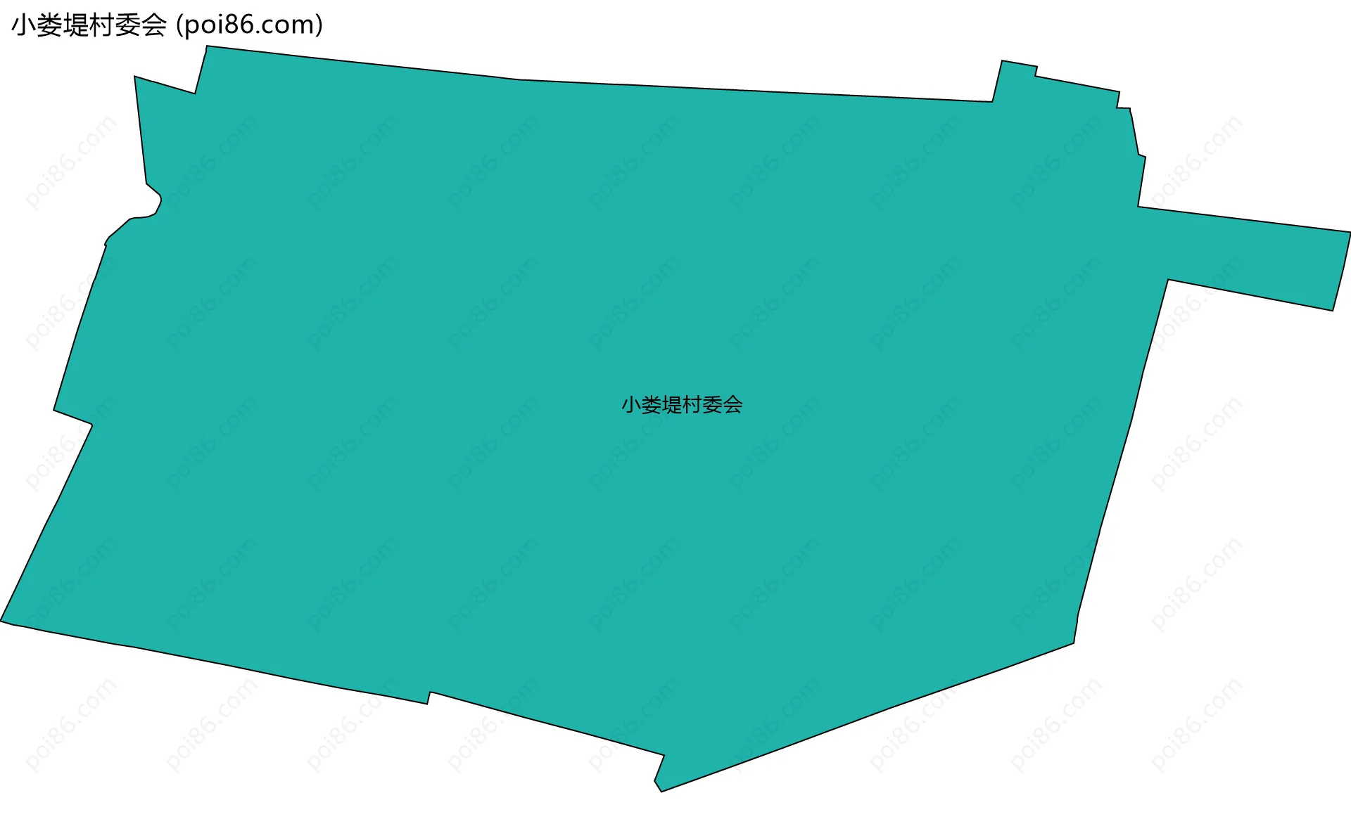 小娄堤村委会边界地图