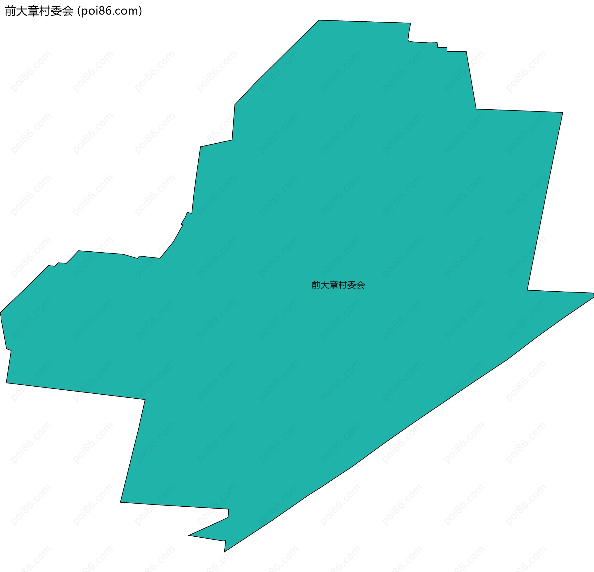 前大章村委会边界地图