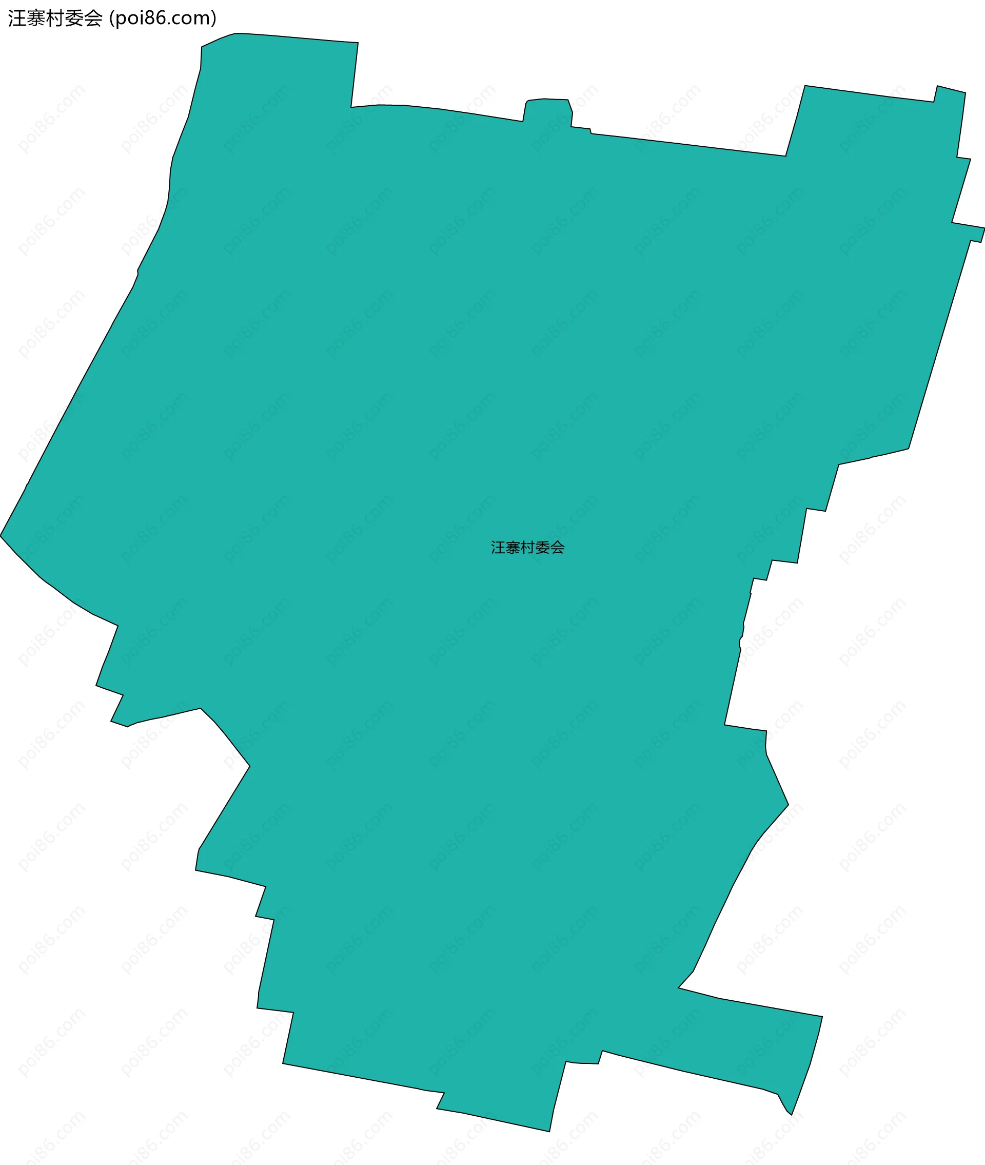 汪寨村委会边界地图