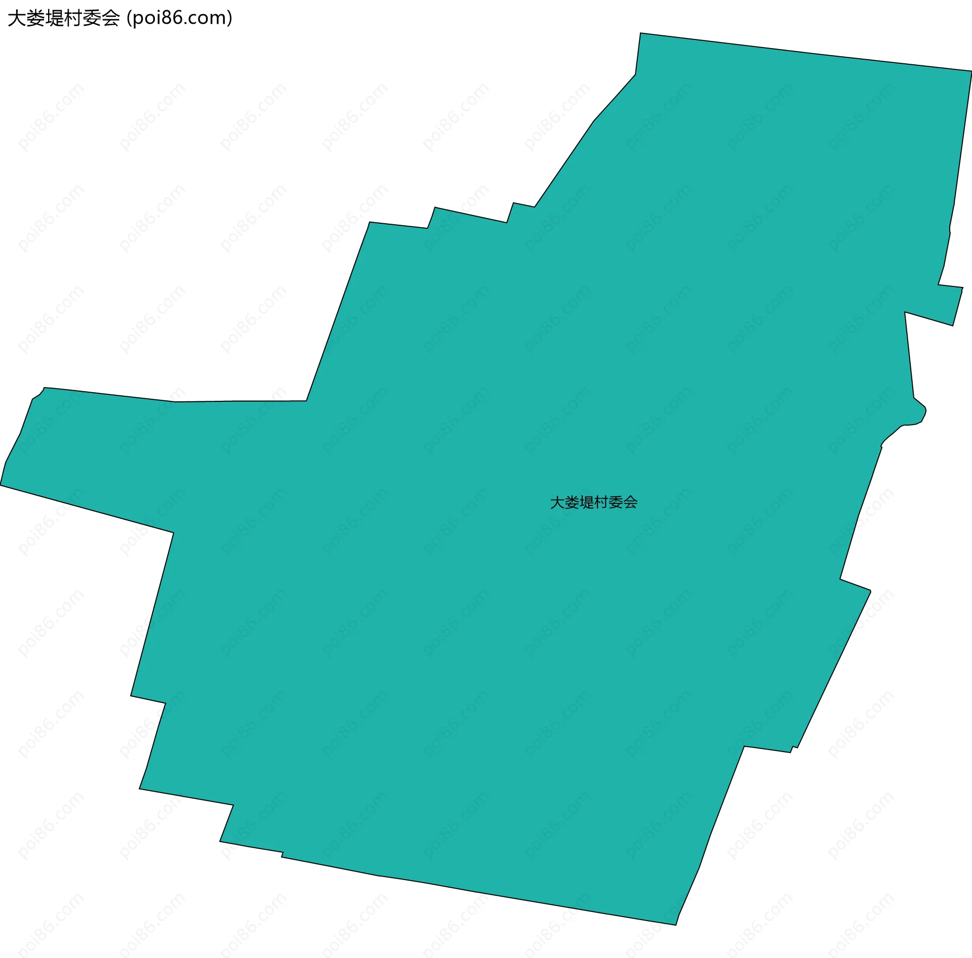 大娄堤村委会边界地图