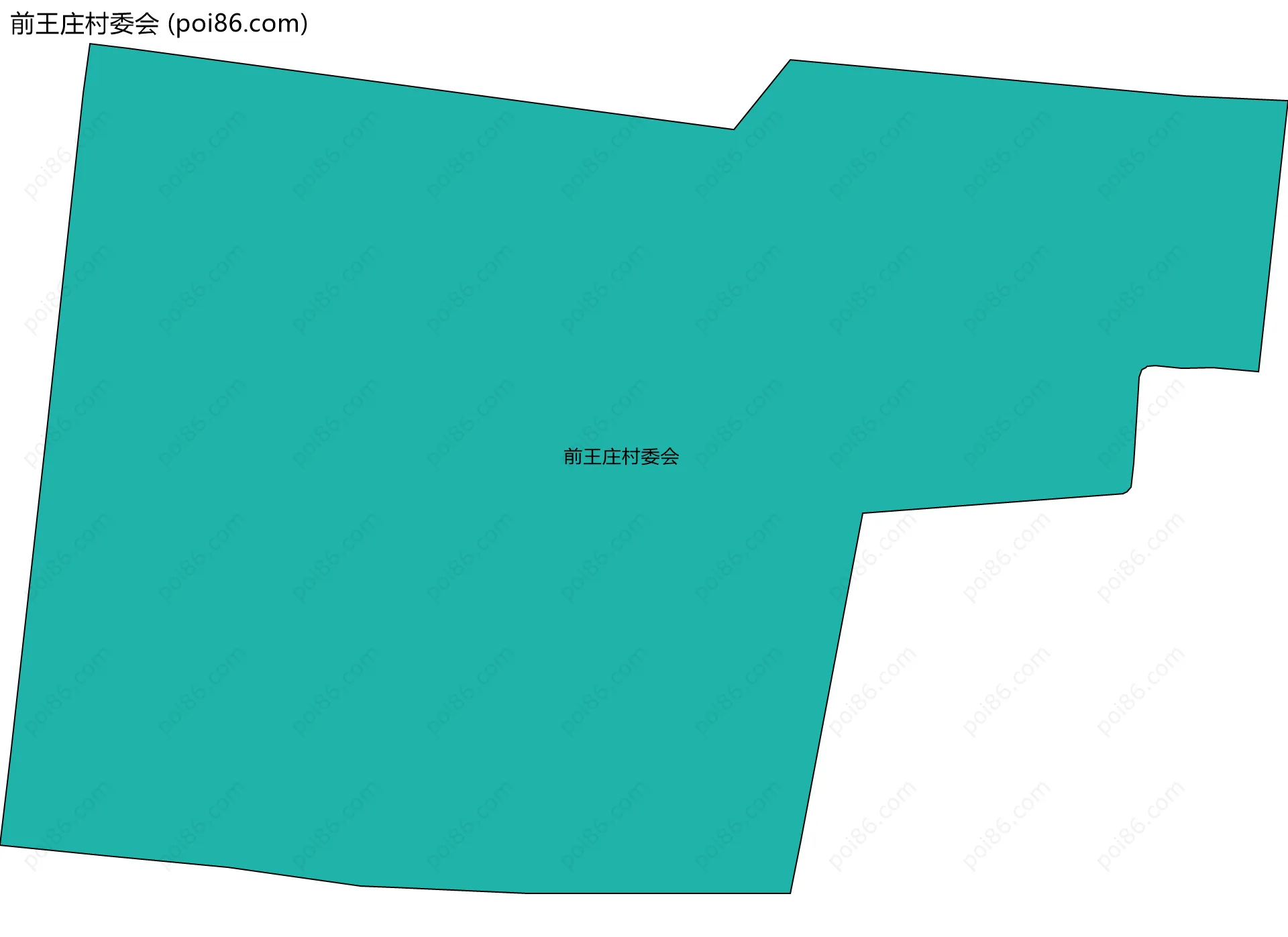 前王庄村委会边界地图