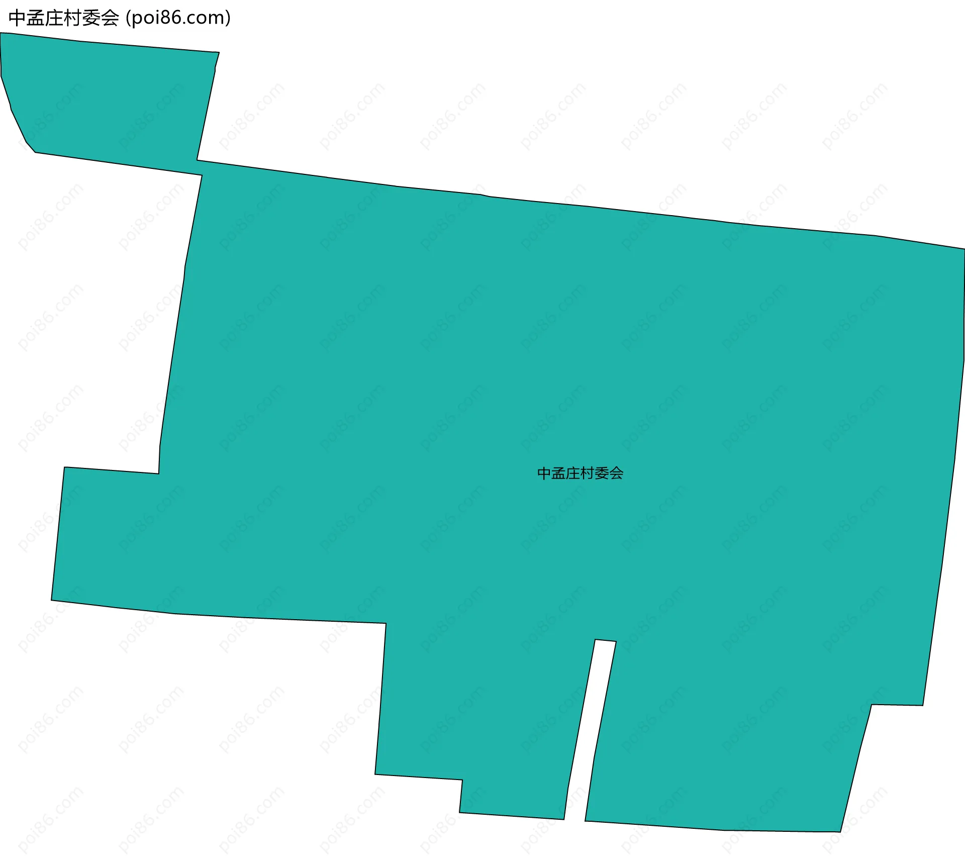 中孟庄村委会边界地图