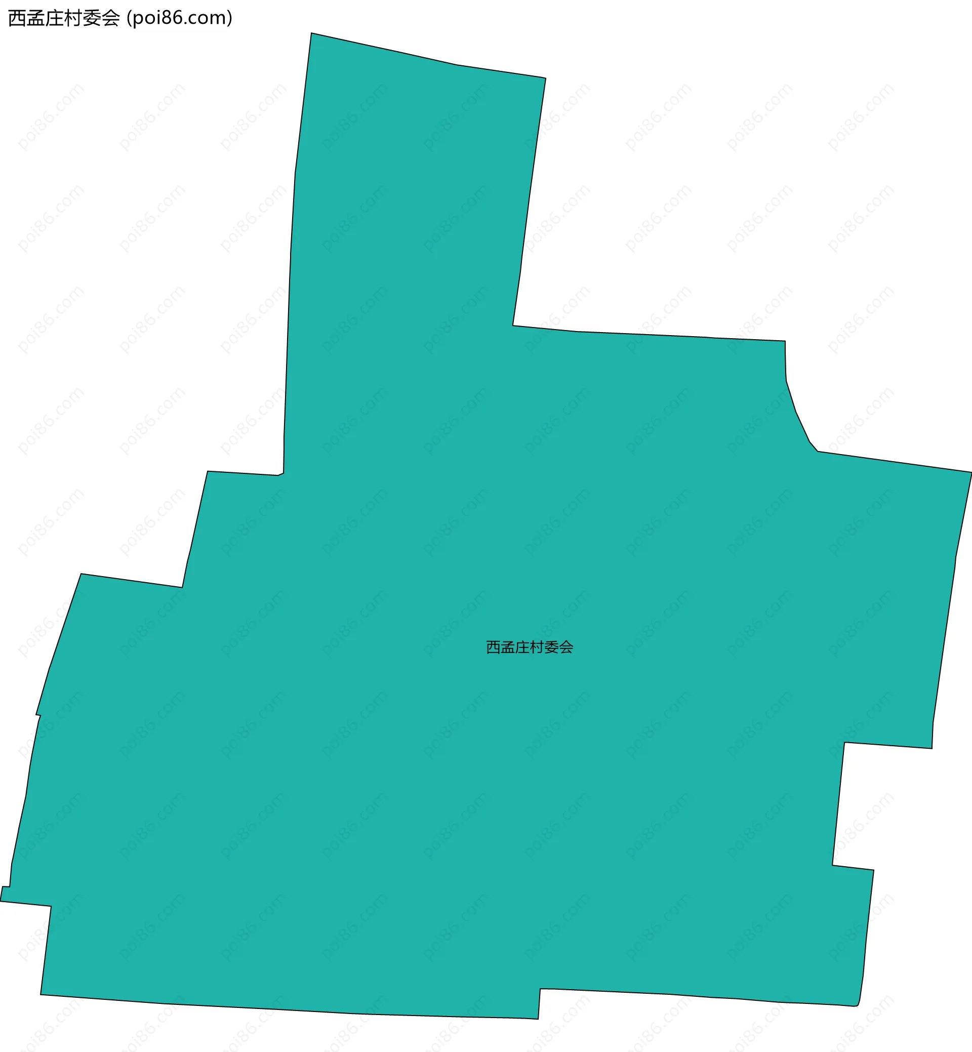 西孟庄村委会边界地图