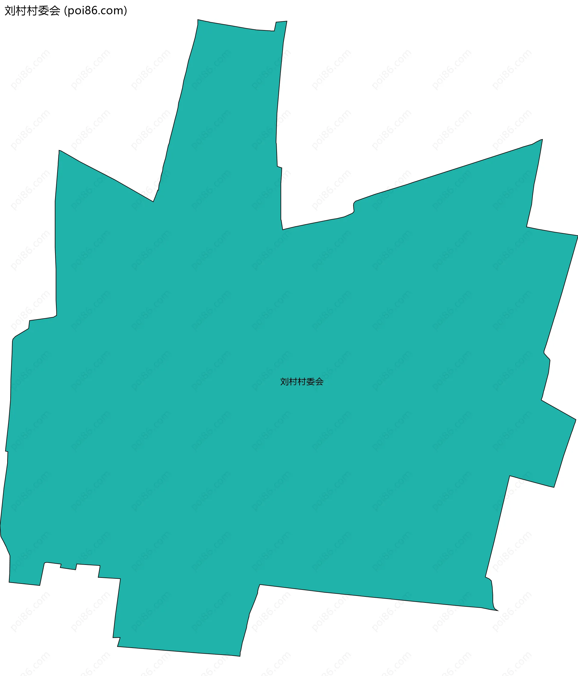刘村村委会边界地图