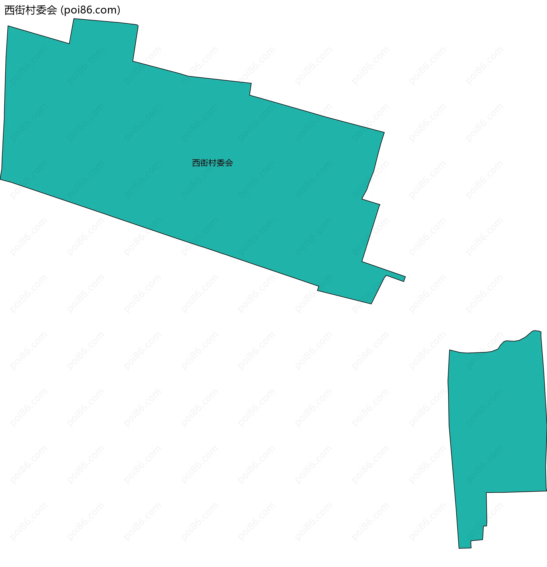 西街村委会边界地图