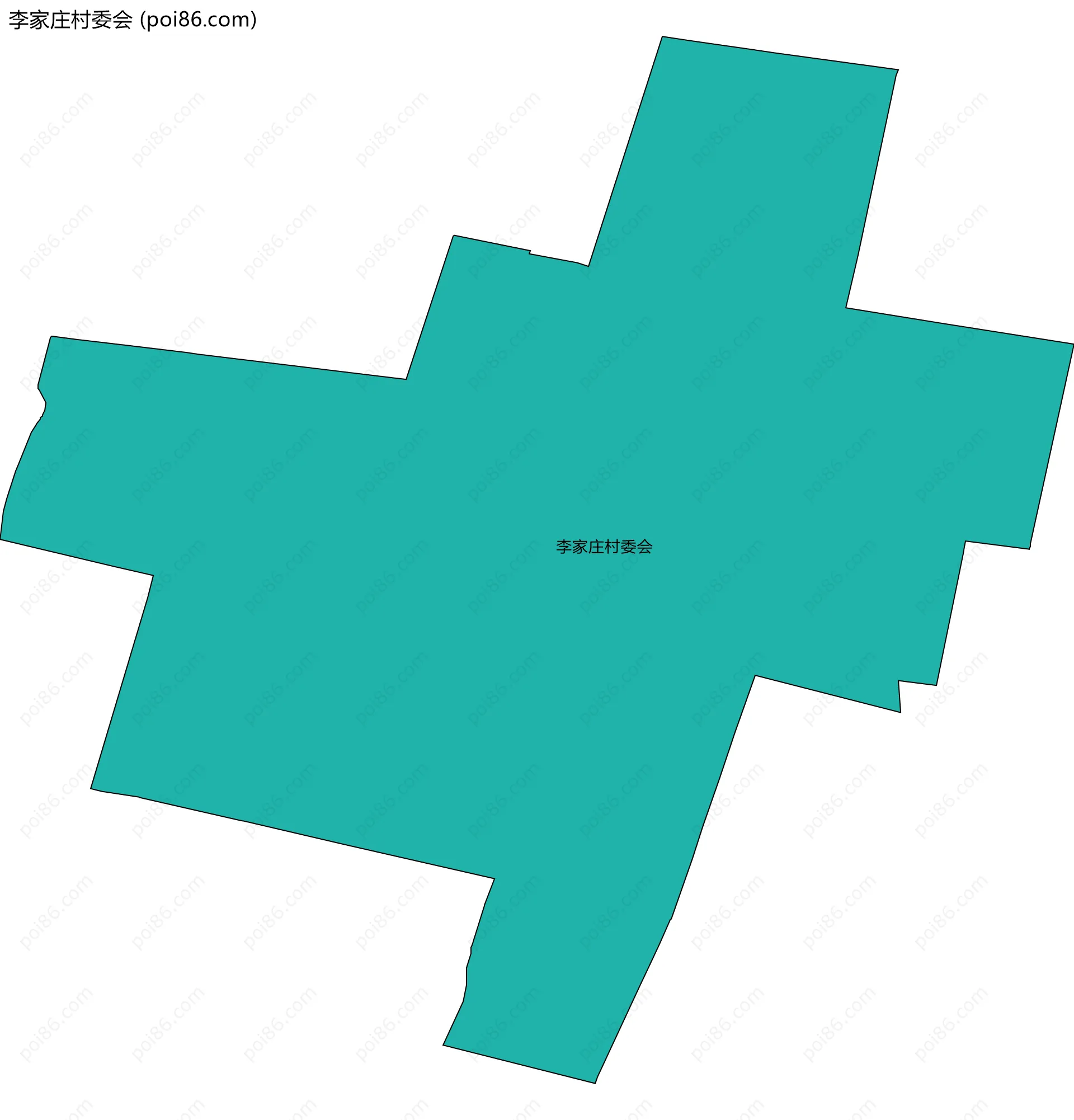 李家庄村委会边界地图