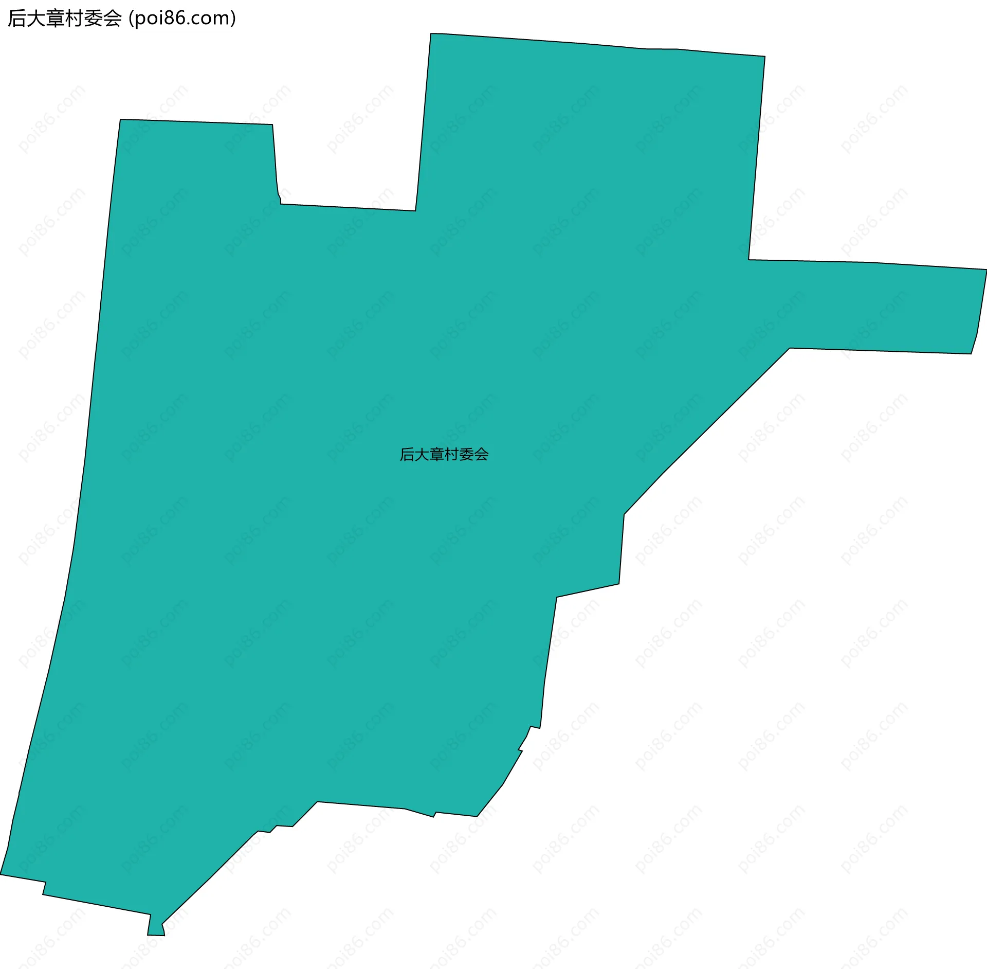 后大章村委会边界地图