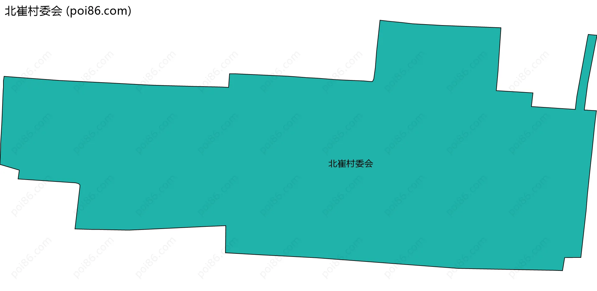 北崔村委会边界地图