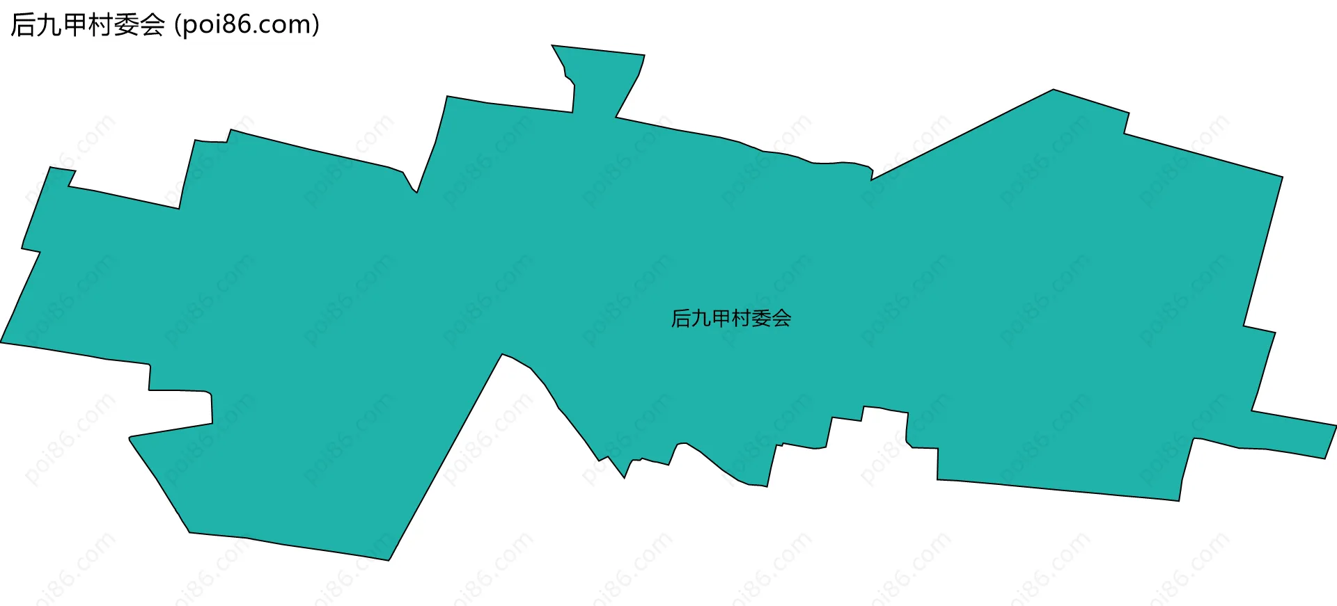 后九甲村委会边界地图