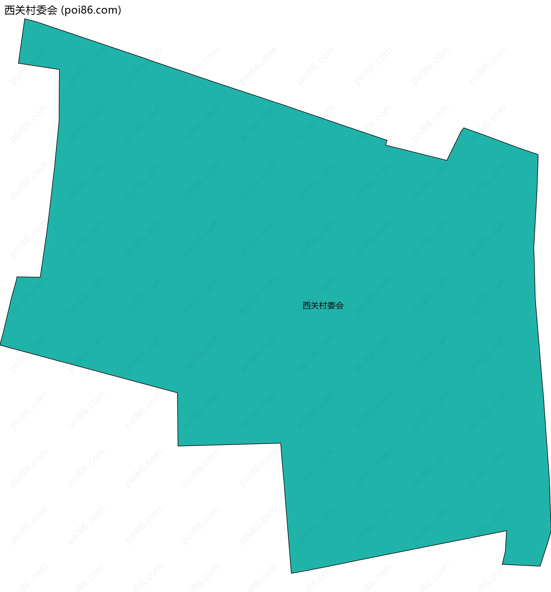 西关村委会边界地图