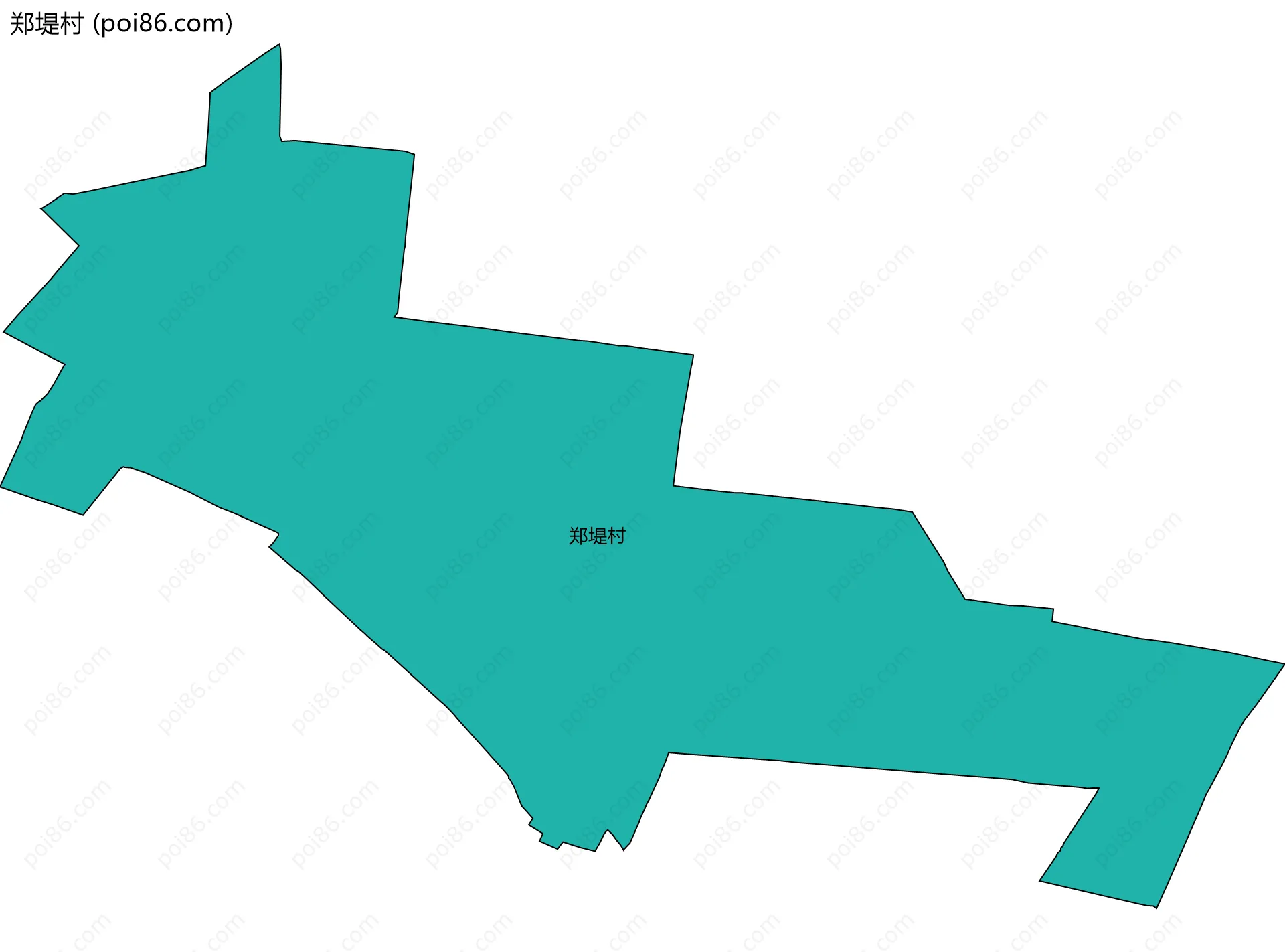 郑堤村边界地图