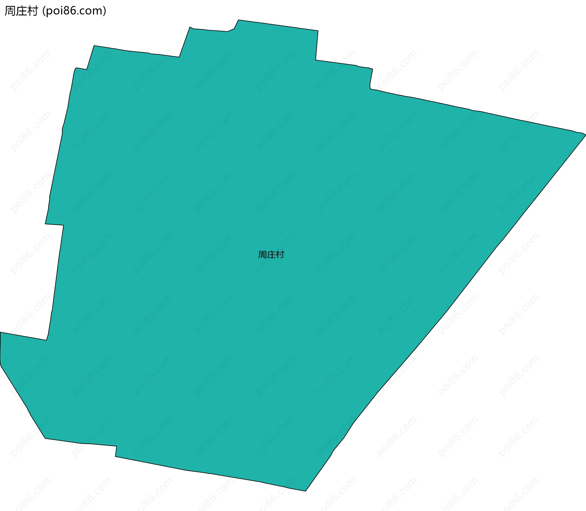 周庄村边界地图