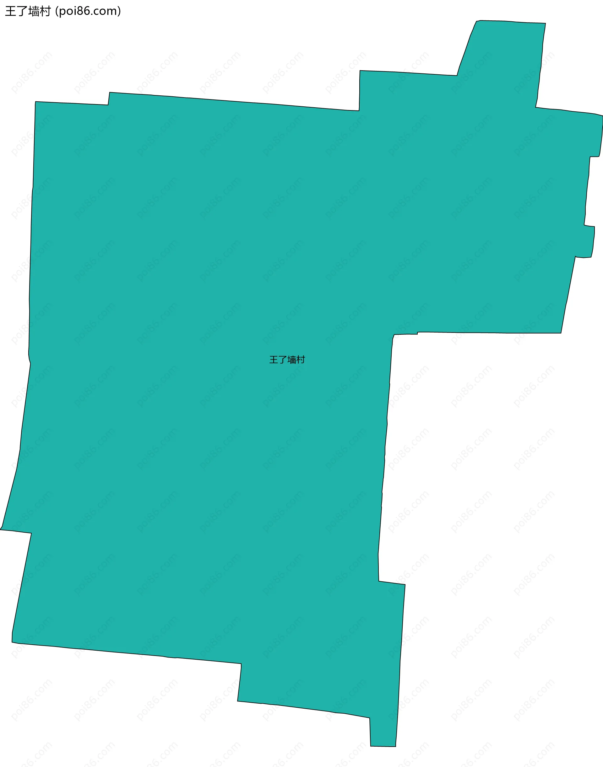 王了墙村边界地图