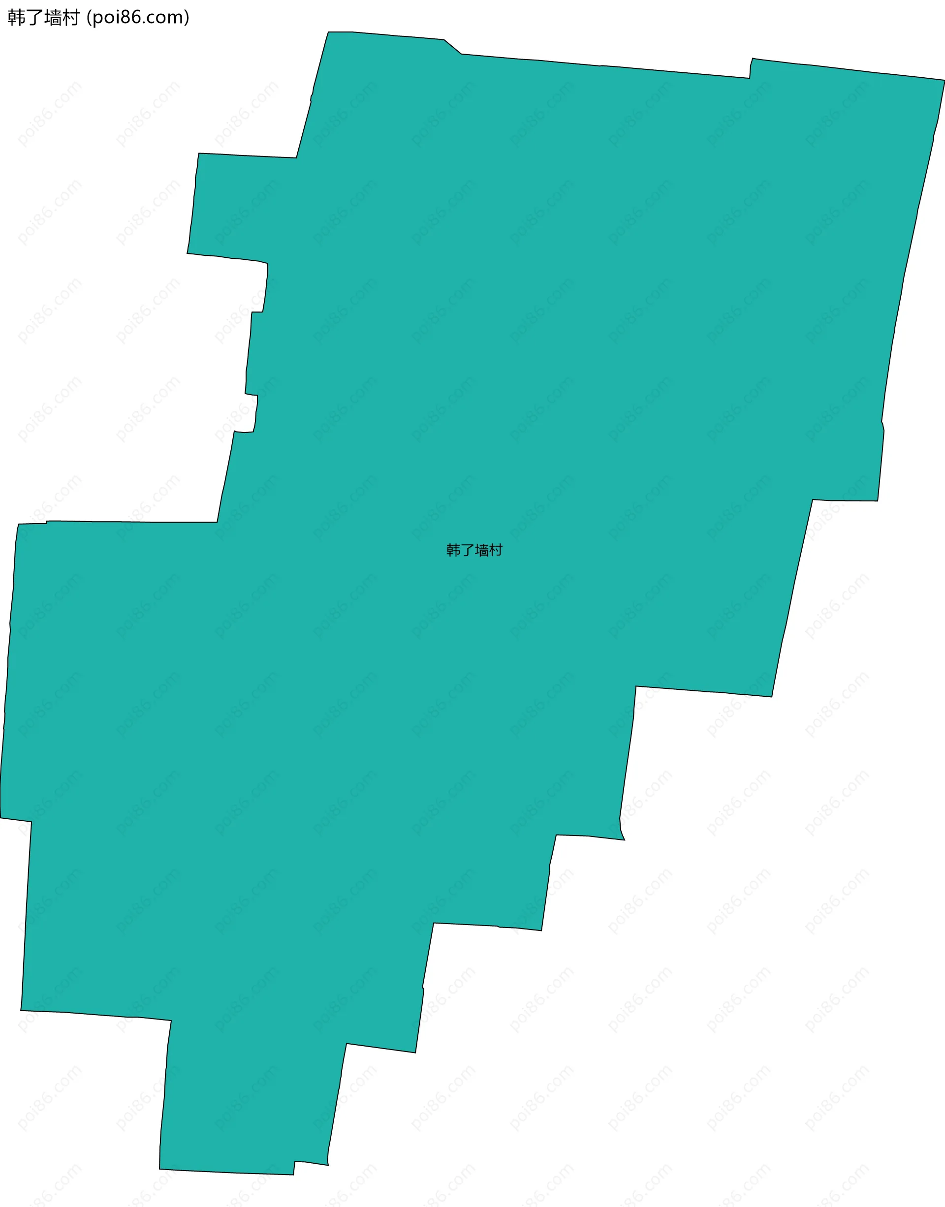 韩了墙村边界地图