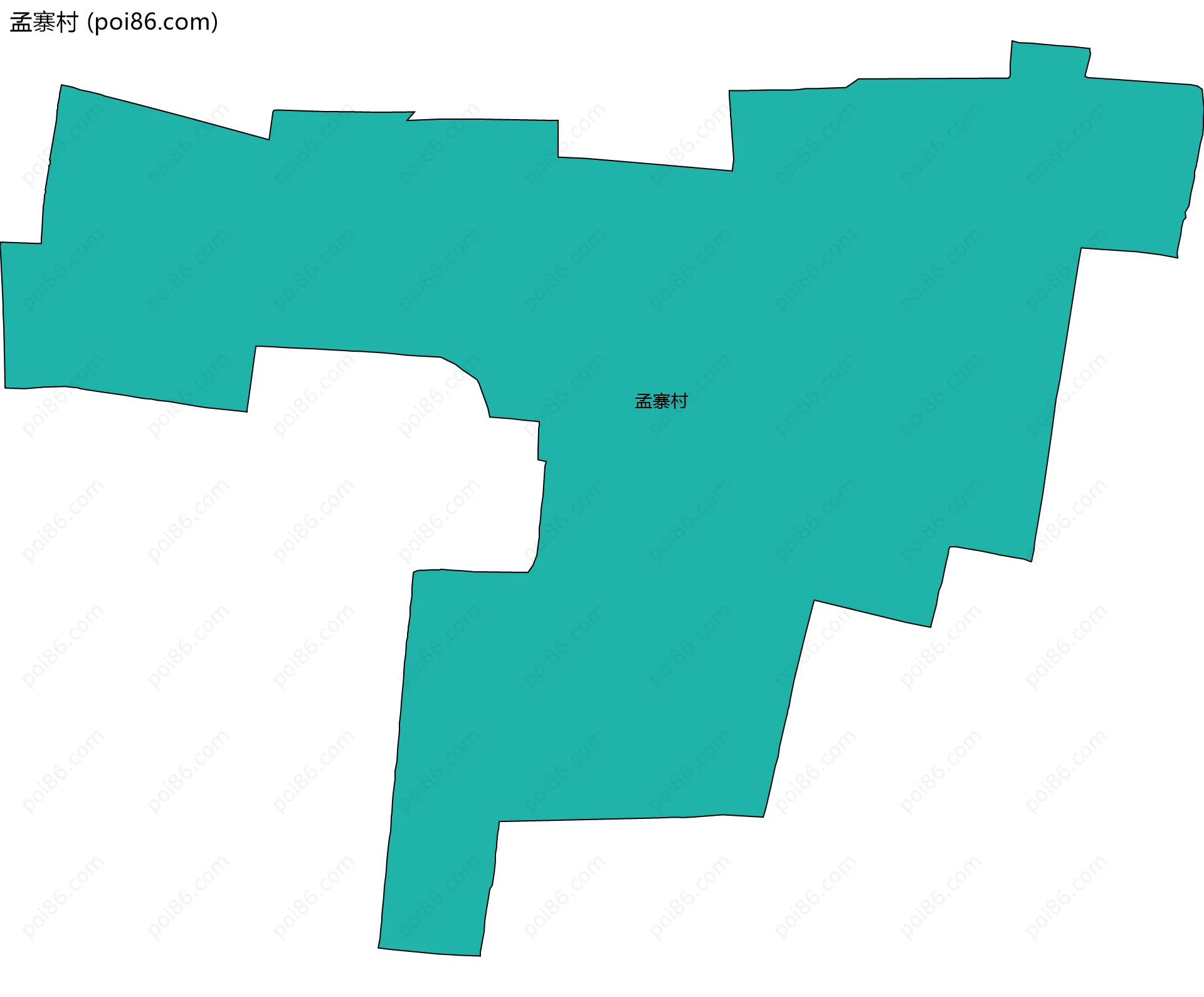 孟寨村边界地图