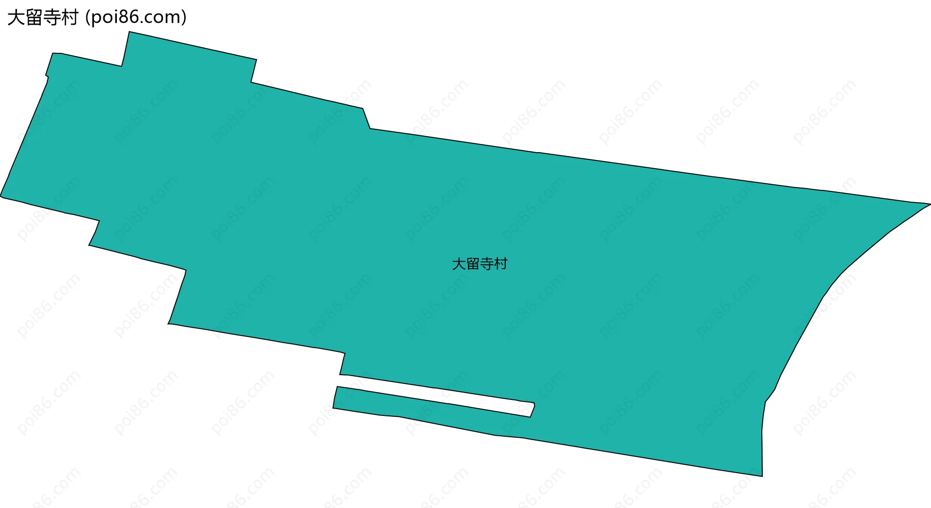 大留寺村边界地图